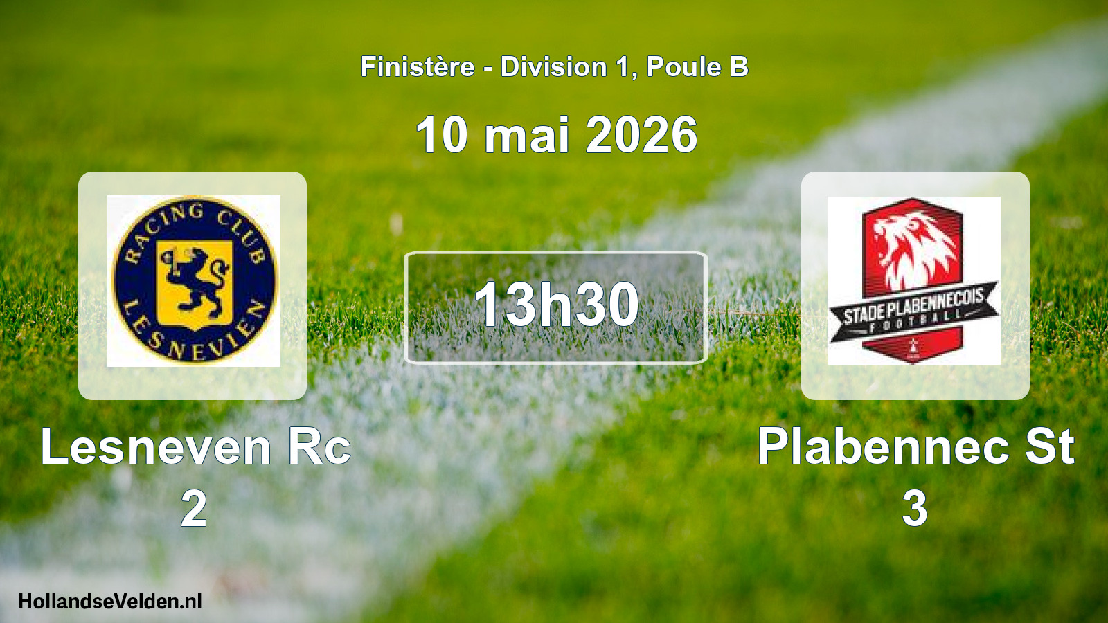 Geplande wedstrijd: Lesneven Rc 2 - Plabennec St 3 (10 mai 2026)