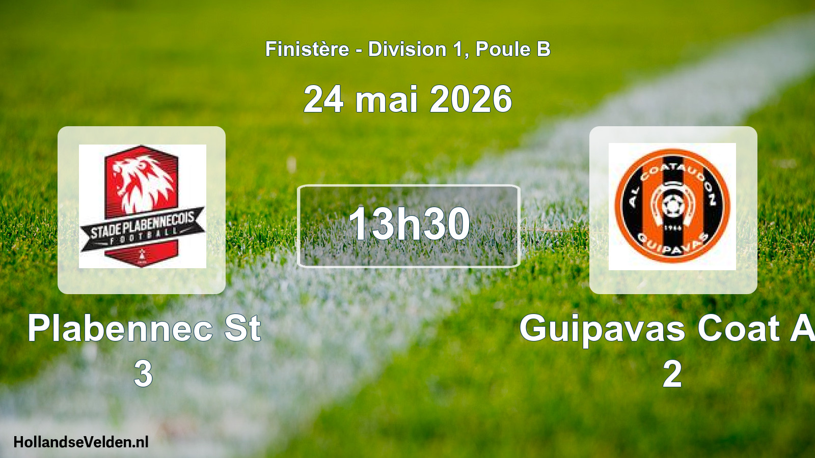 Scheduled Match: Plabennec St 3 - Guipavas Coat Al 2 (24 May 2026)