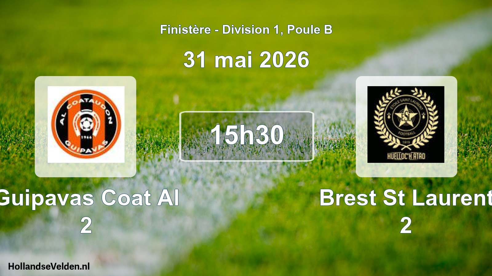 Geplande wedstrijd: Guipavas Coat Al 2 - Brest St Laurent 2 (31 mai 2026)