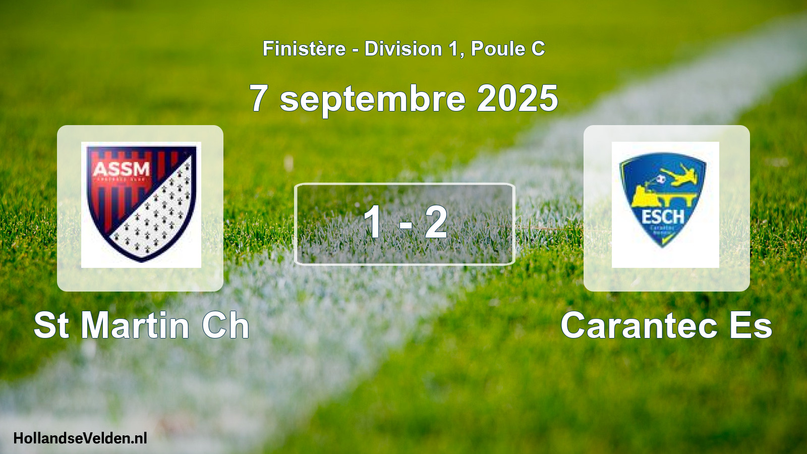 Gespeelde wedstrijd: St Martin Ch - Carantec Es 1 - 2 (7 september 2025)