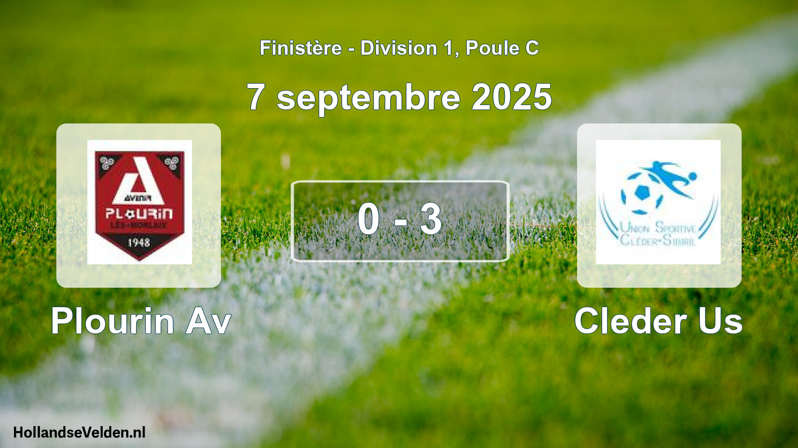 Total number of matches played: Plourin Av - Cleder Us 0 - 3 (7 September 2025)