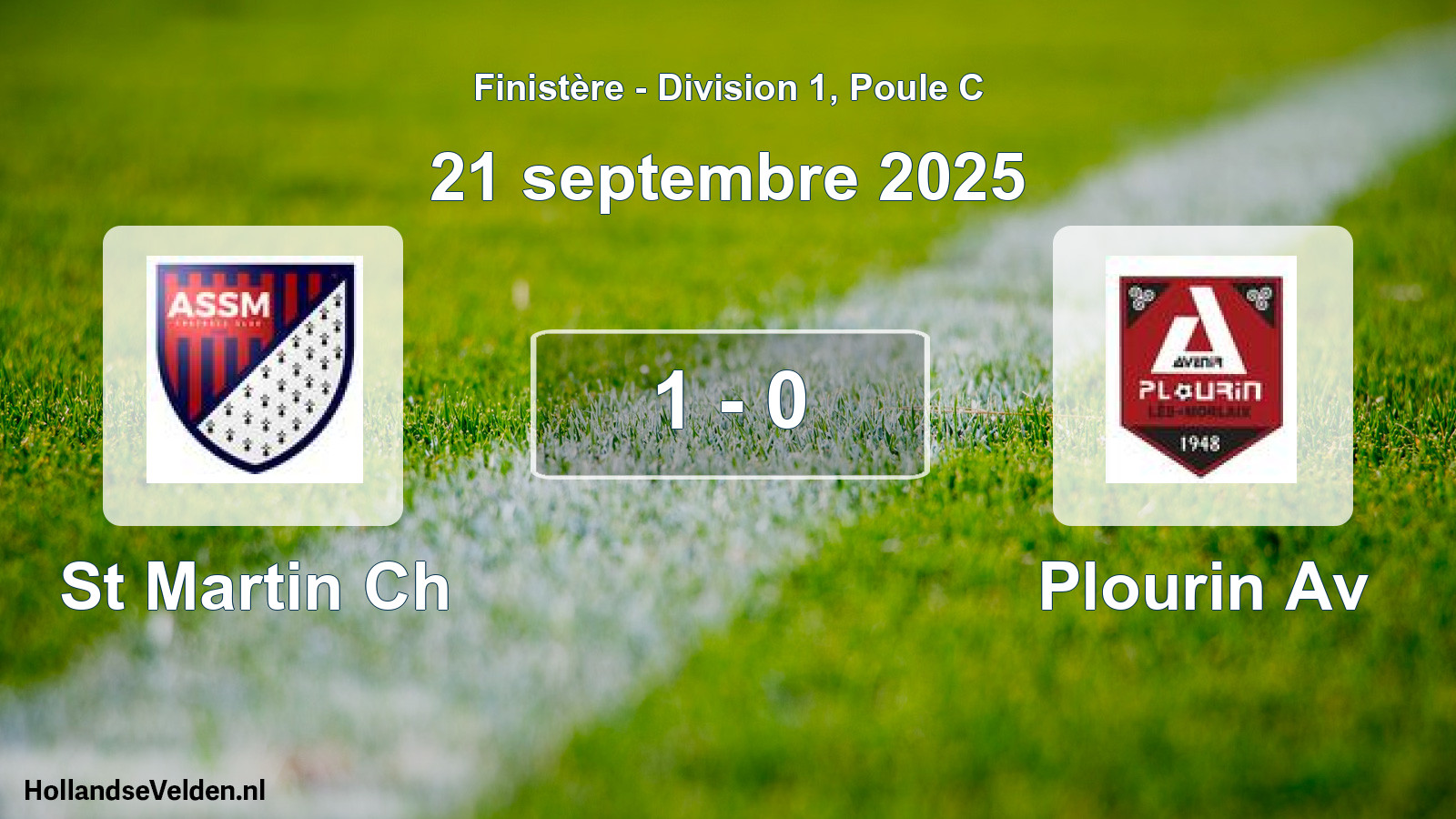Gespeelde wedstrijd: St Martin Ch - Plourin Av 1 - 0 (21 septembre 2025)