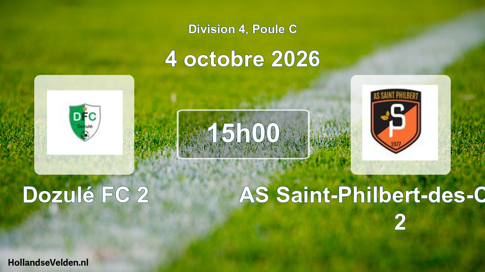Scheduled Match: Dozulé FC 2 - AS Saint-Philbert-des-Champs 2 (4 October 2026)
