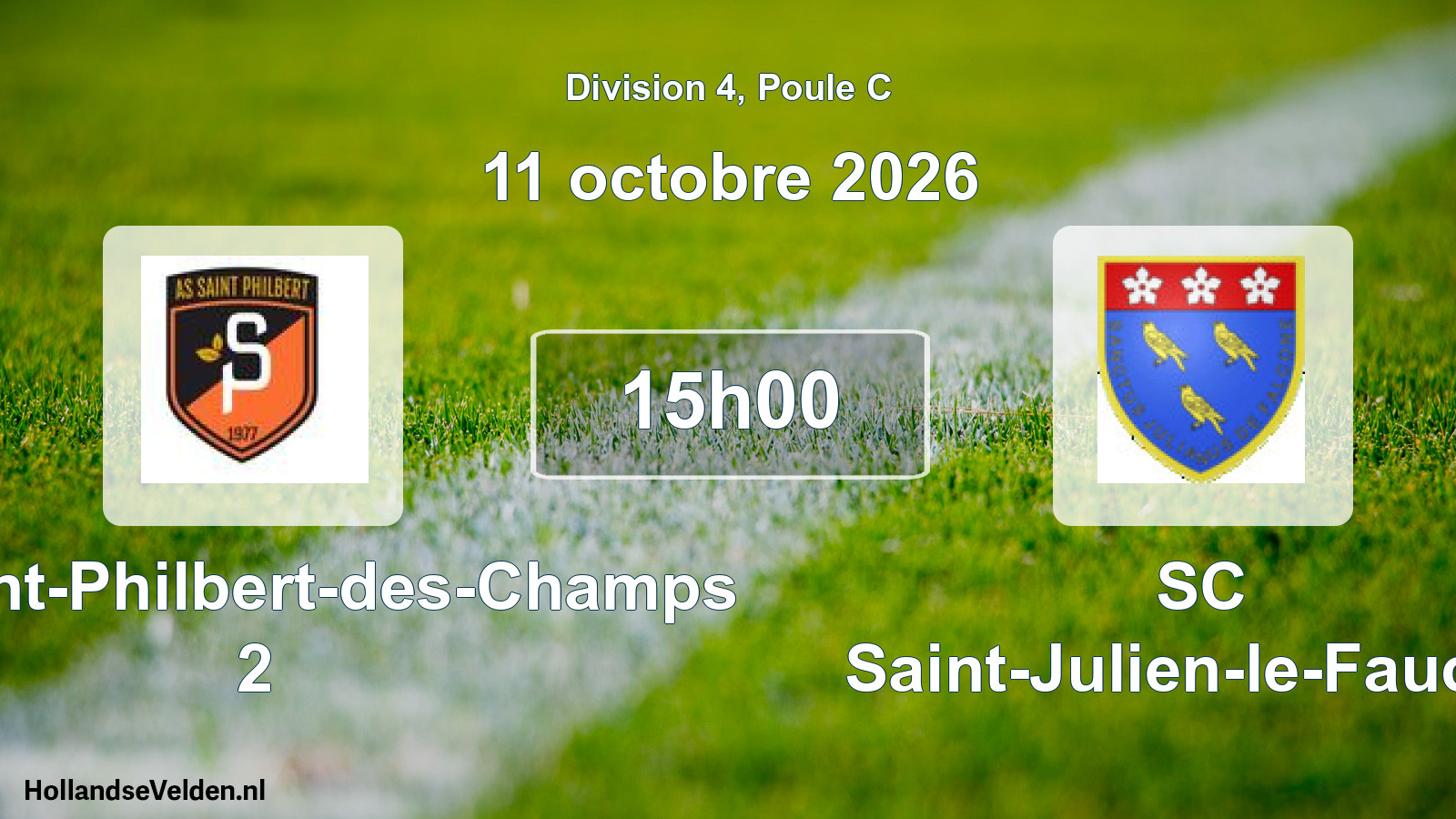Scheduled Match: AS Saint-Philbert-des-Champs 2 - SC Saint-Julien-le-Faucon (11 October 2026)