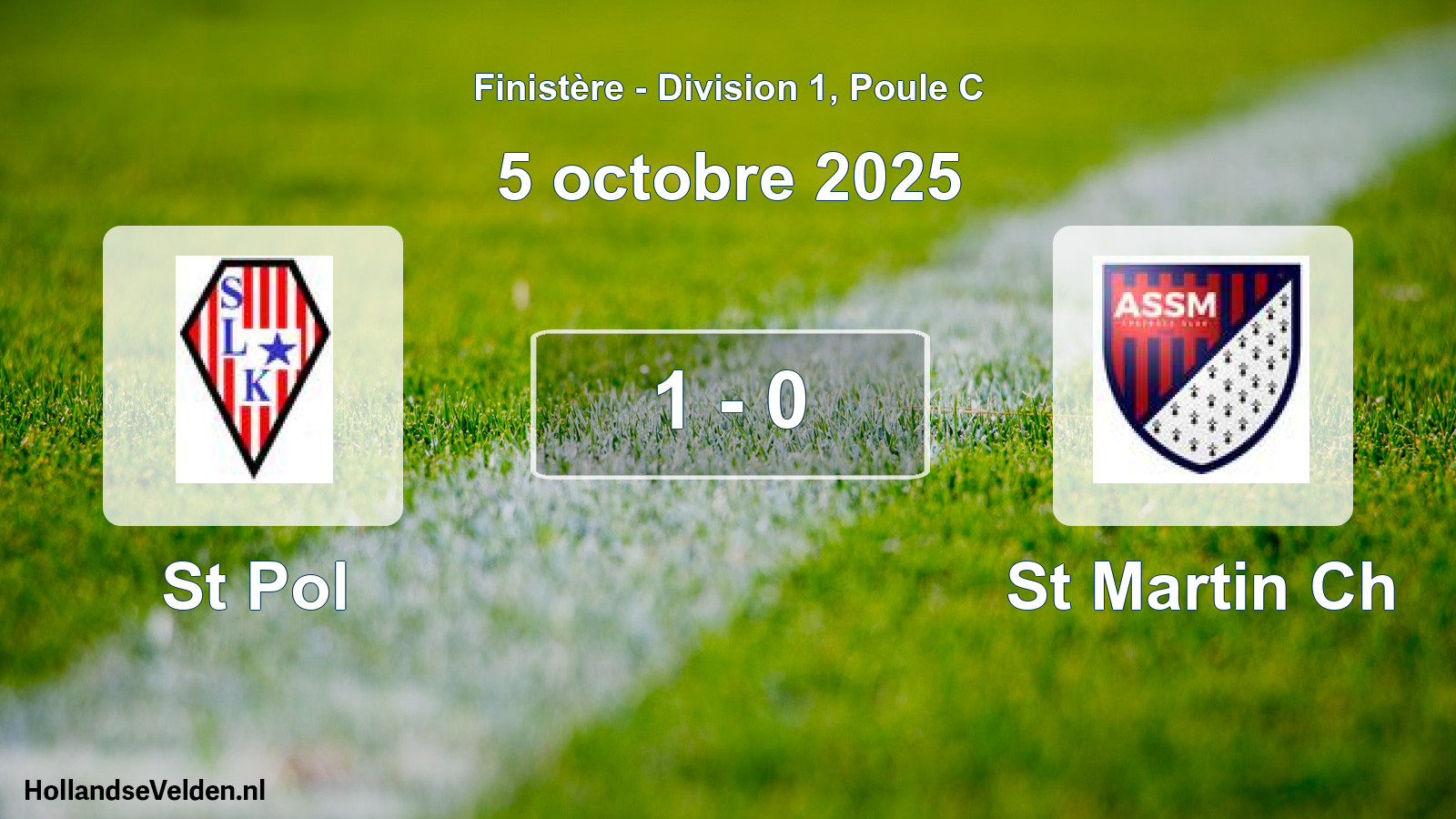 Total number of matches played: St Pol - St Martin Ch 1 - 0 (5 October 2025)