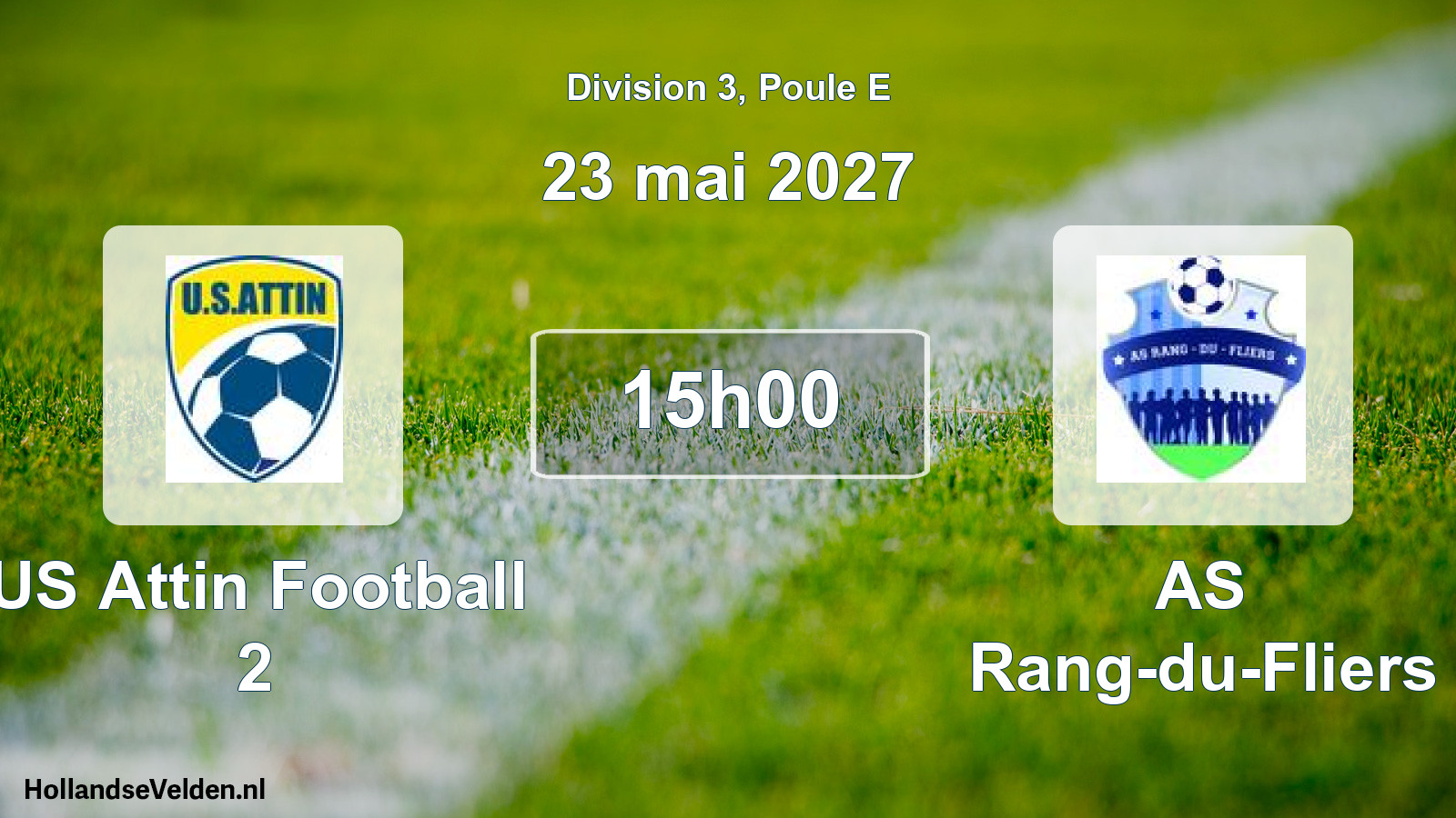 Scheduled Match: US Attin Football 2 - AS Rang-du-Fliers (23 May 2027)