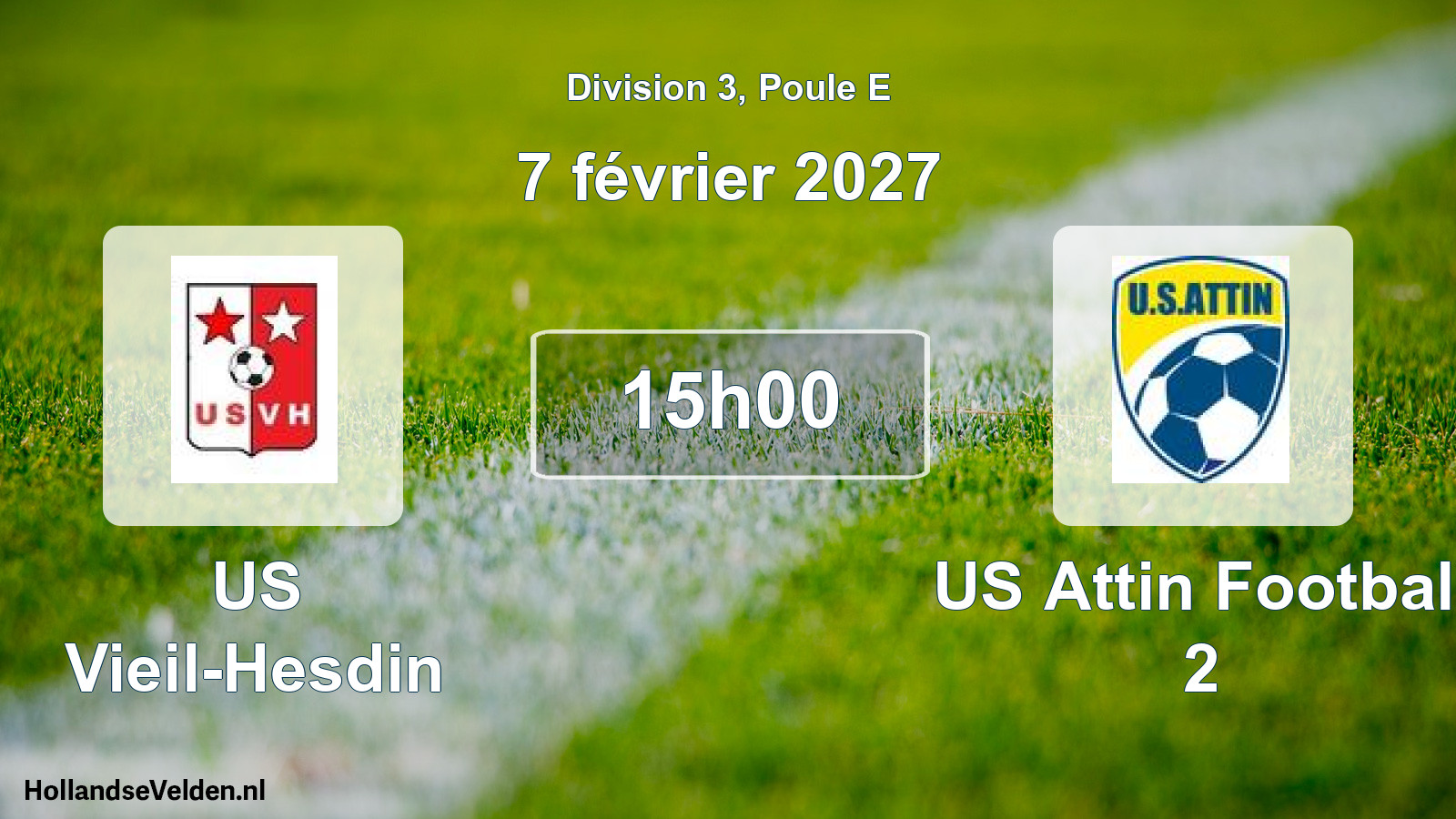Scheduled Match: US Vieil-Hesdin - US Attin Football 2 (7 February 2027)