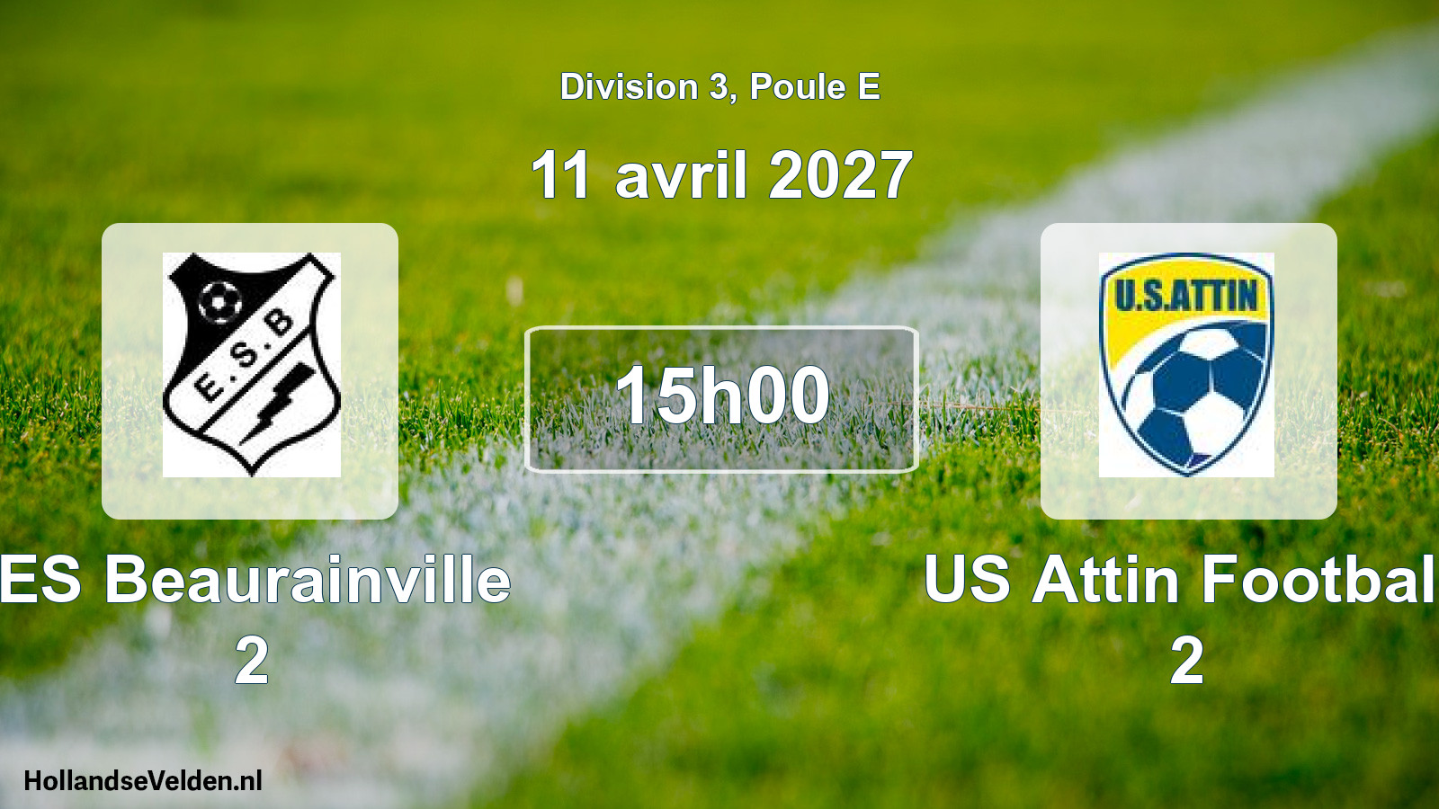 Geplande wedstrijd: ES Beaurainville 2 - US Attin Football 2 (11 april 2027)