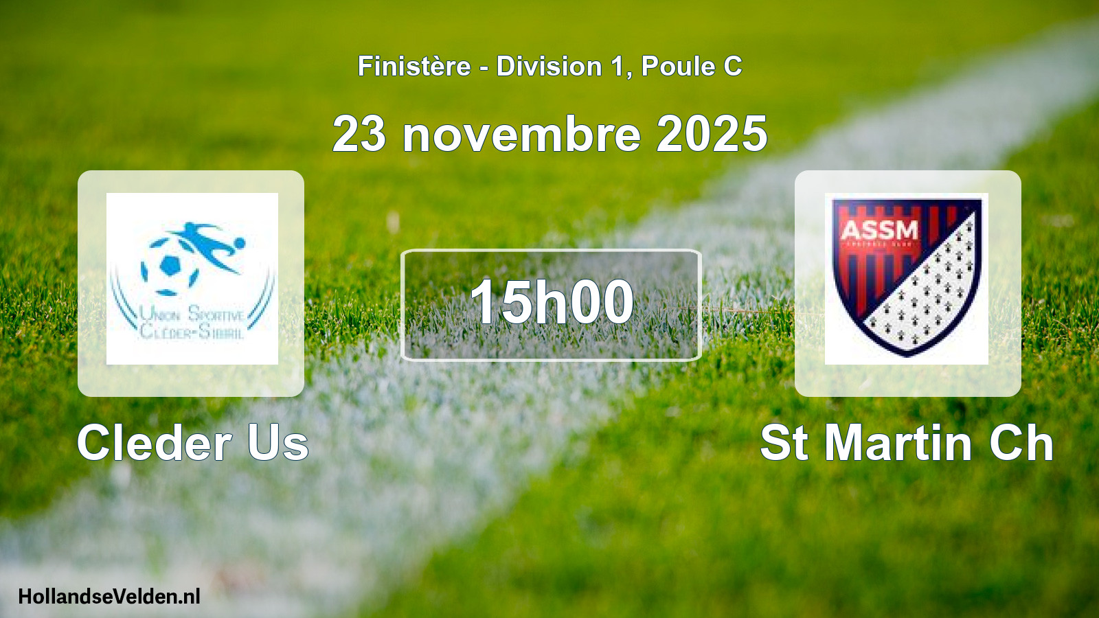Geplande wedstrijd: Cleder Us - St Martin Ch (23 novembre 2025)