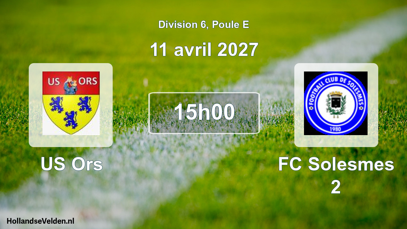Scheduled Match: US Ors - FC Solesmes 2 (11 April 2027)