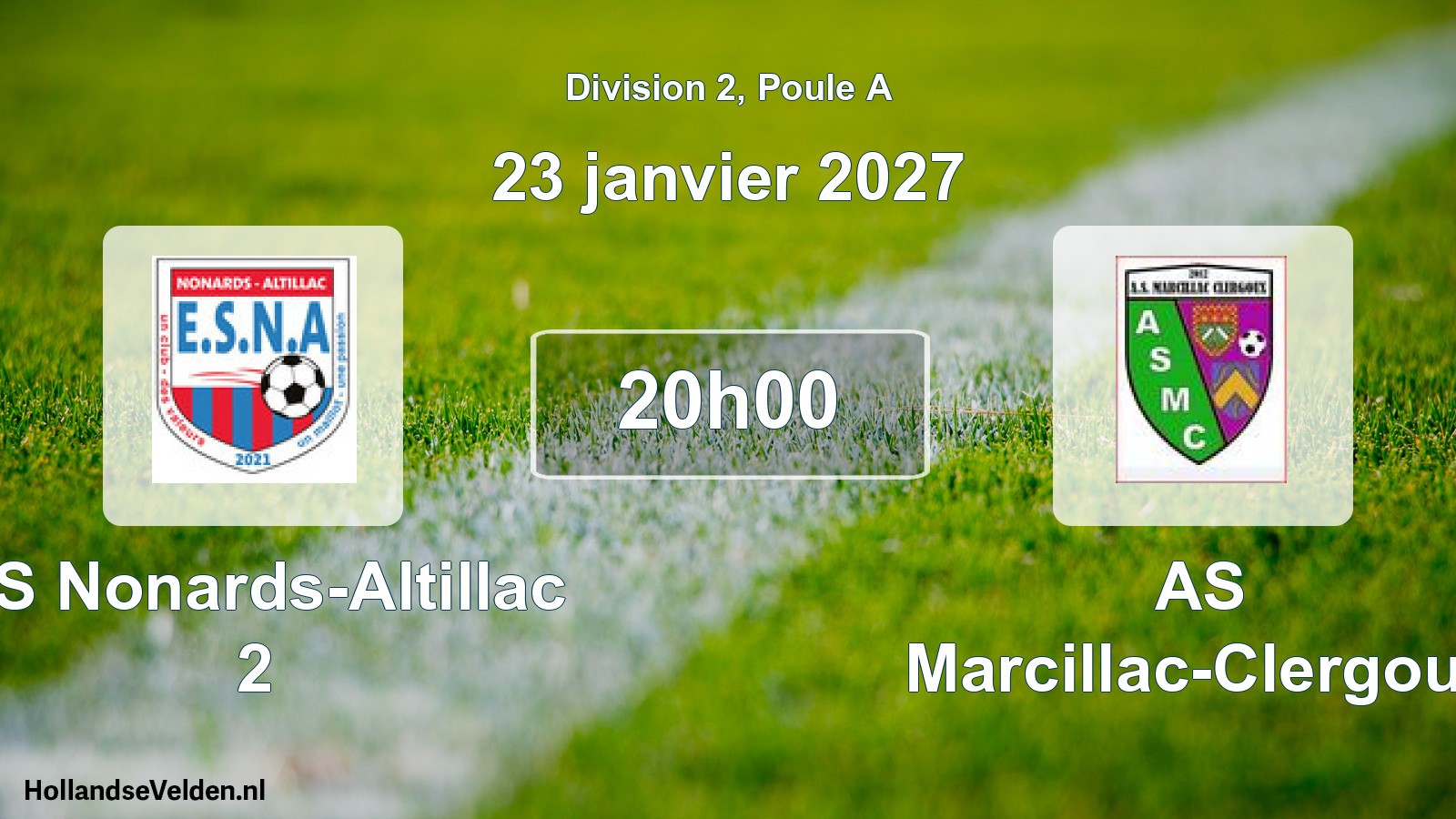 Scheduled Match: ES Nonards-Altillac 2 - AS Marcillac-Clergoux (23 January 2027)