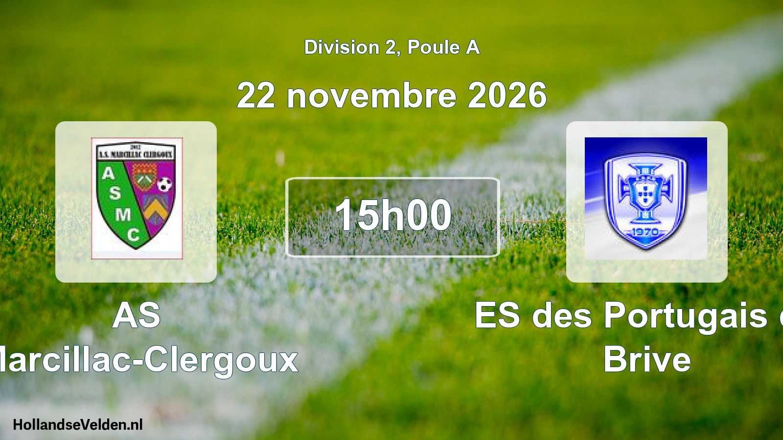 Scheduled Match: AS Marcillac-Clergoux - ES Portugais Brive (22 November 2026)