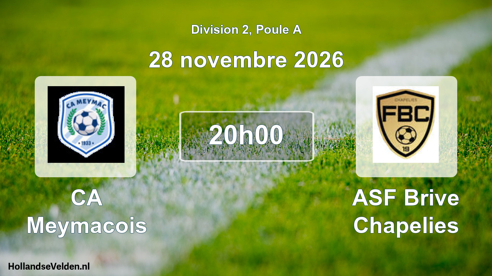 Scheduled Match: CA Meymacois - ASF Brive Chapelies (28 November 2026)