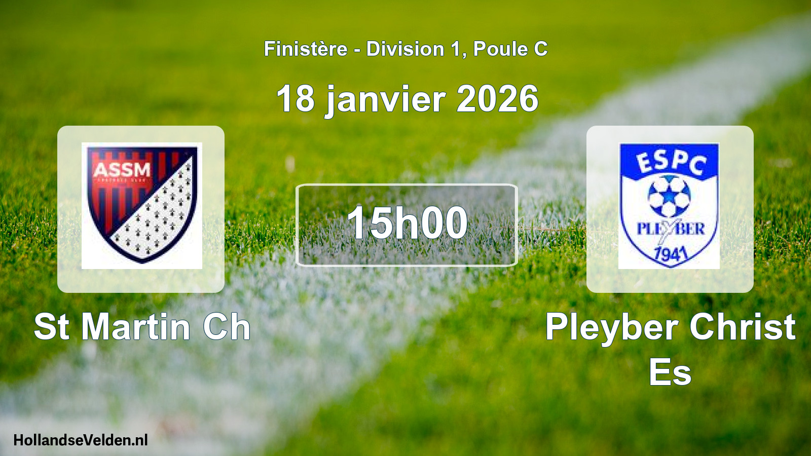 Scheduled Match: St Martin Ch - Pleyber Christ Es (18 January 2026)