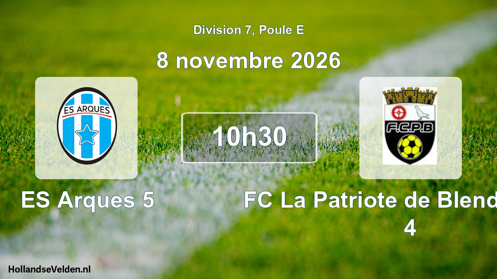 Scheduled Match: ES Arques 5 - FC La Patriote de Blendecques 4 (8 November 2026)