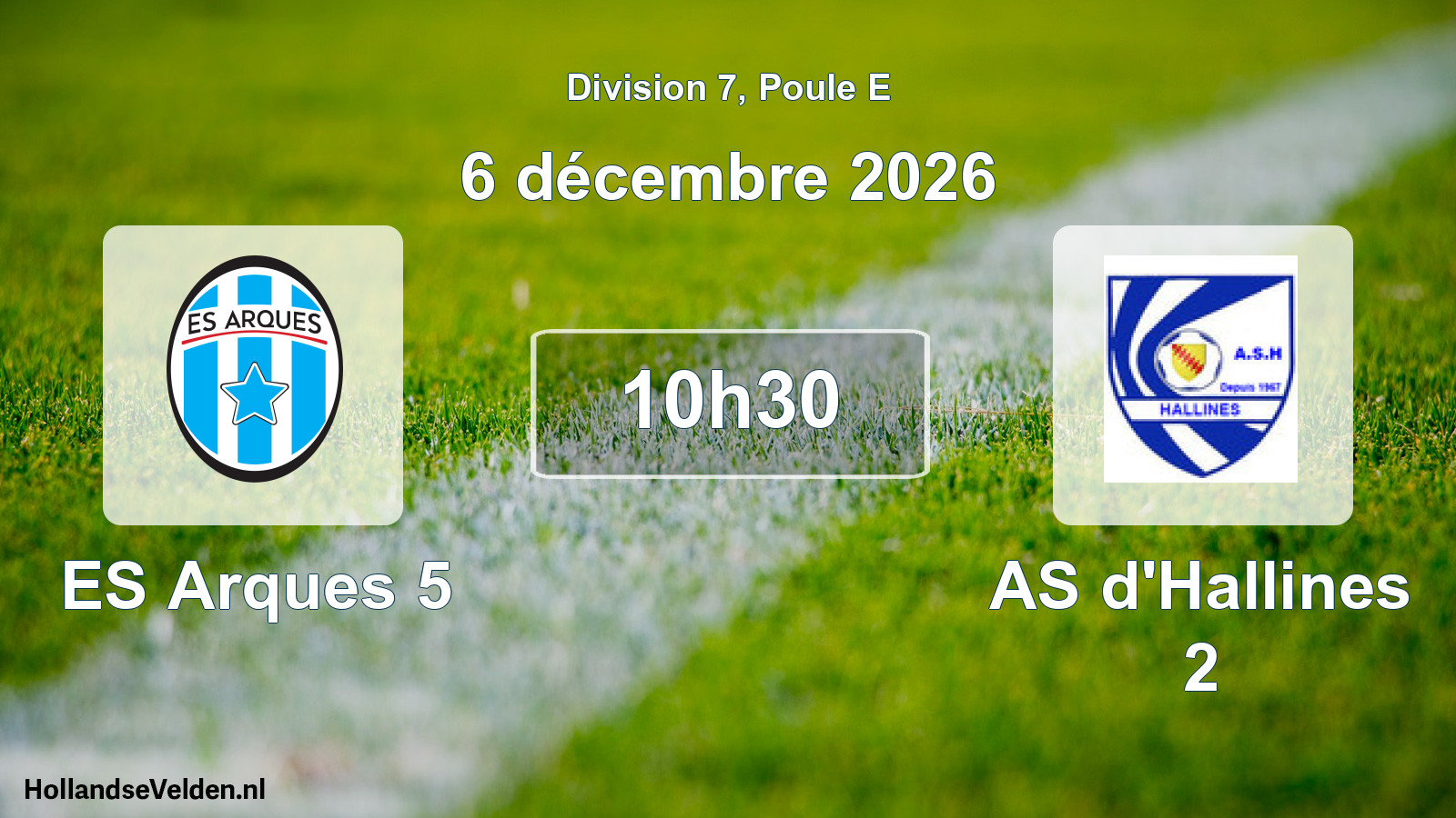 Scheduled Match: ES Arques 5 - AS d'Hallines 2 (6 December 2026)