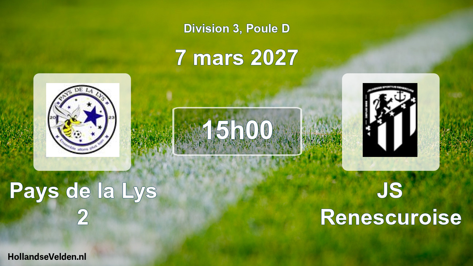 Scheduled Match: Pays de la Lys 2 - JS Renescuroise (7 March 2027)