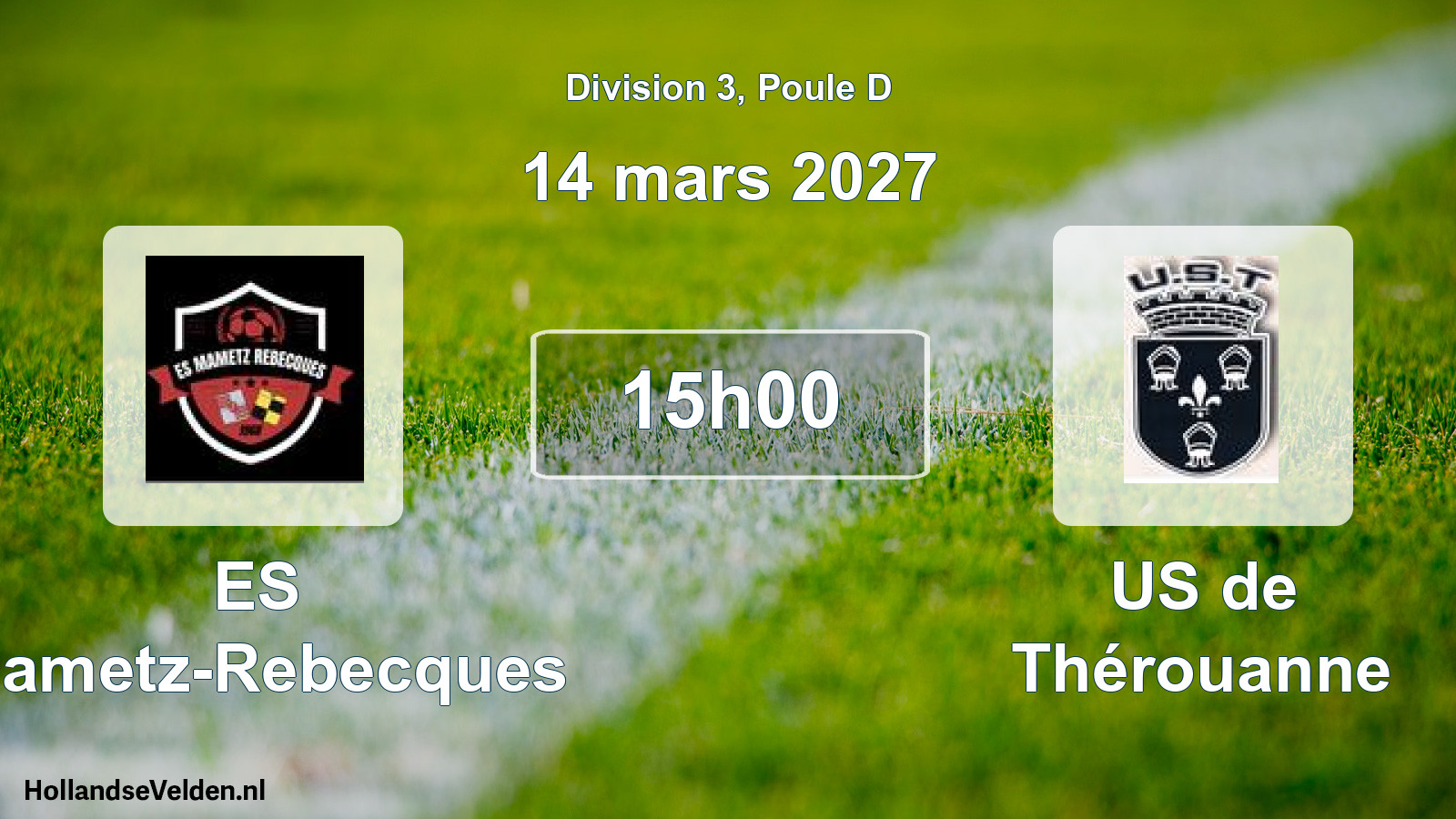Match programmé: ES Mametz-Rebecques - US de Thérouanne (14 mars 2027)