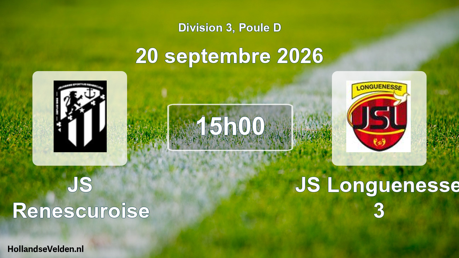 Match programmé: JS Renescuroise - JS Longuenesse 3 (20 septembre 2026)