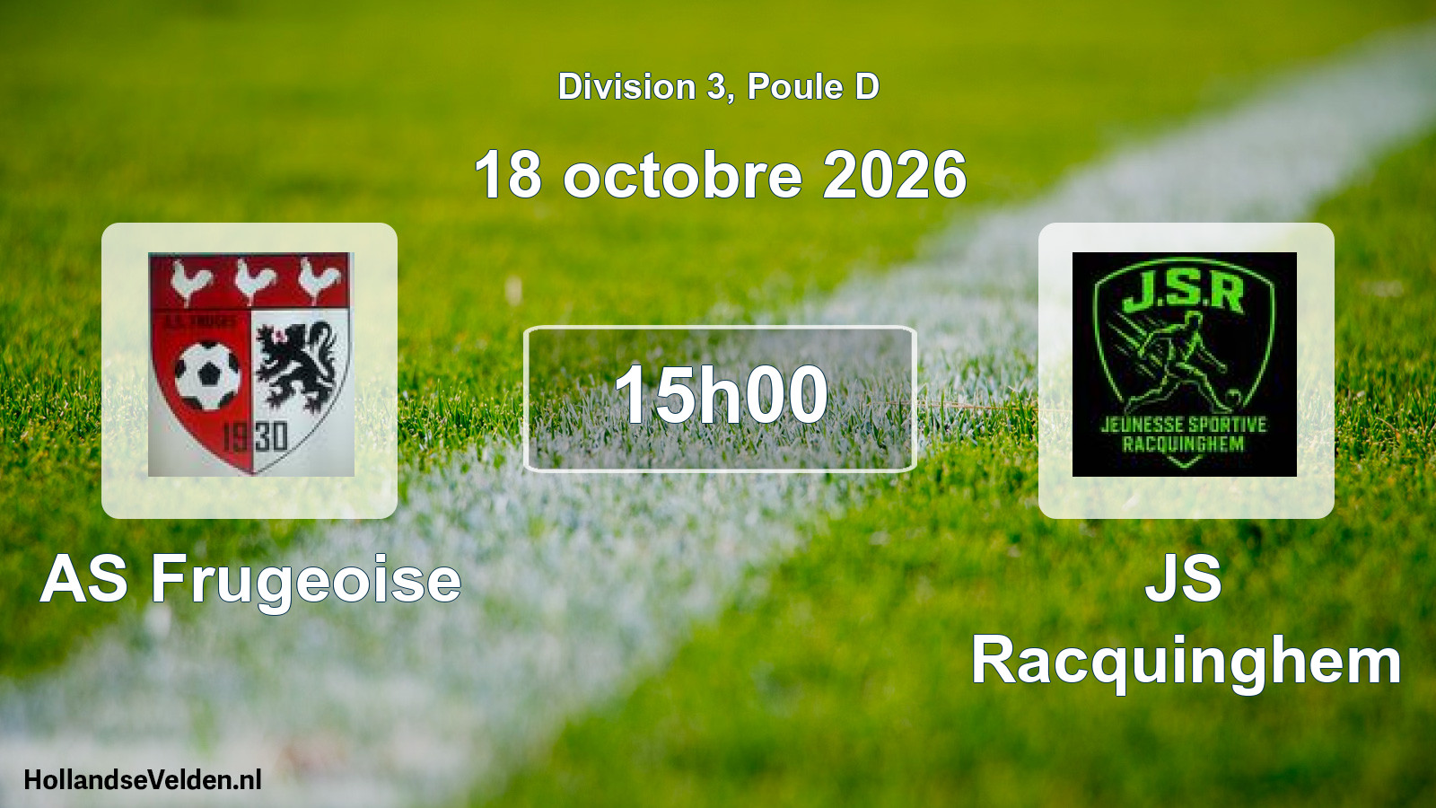 Match programmé: AS Frugeoise - JS Racquinghem (18 octobre 2026)