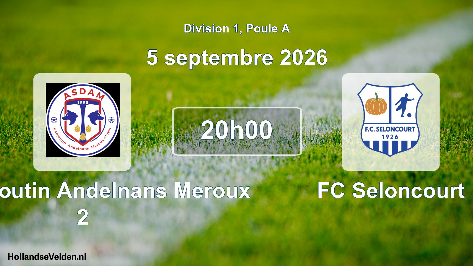 Scheduled Match: AS Danjoutin Andelnans Meroux 2 - FC Seloncourt (5 September 2026)