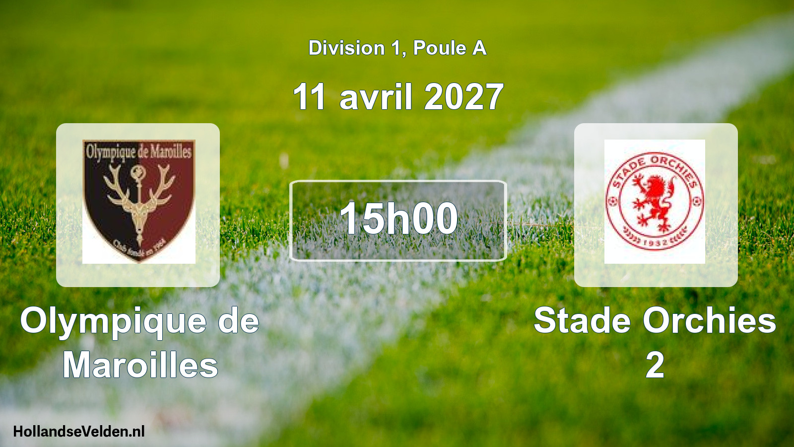 Scheduled Match: Olympique de Maroilles - Stade Orchies 2 (11 April 2027)