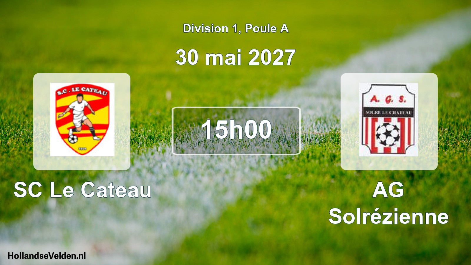 Geplande wedstrijd: SC Le Cateau - AG Solrézienne (30 mei 2027)
