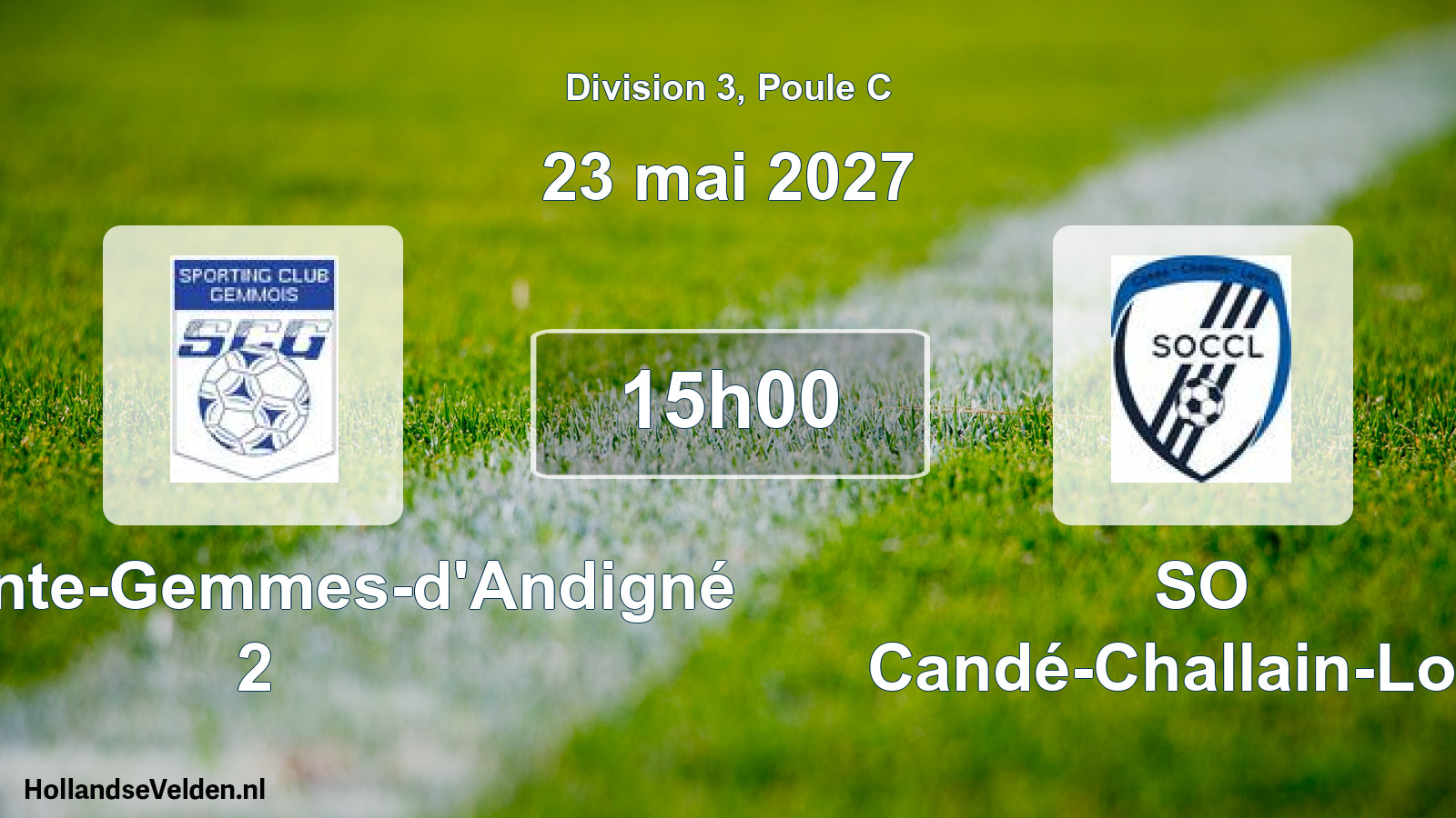 Scheduled Match: SC Sainte-Gemmes-d'Andigné 2 - SO Candé-Challain-Loiré (23 May 2027)