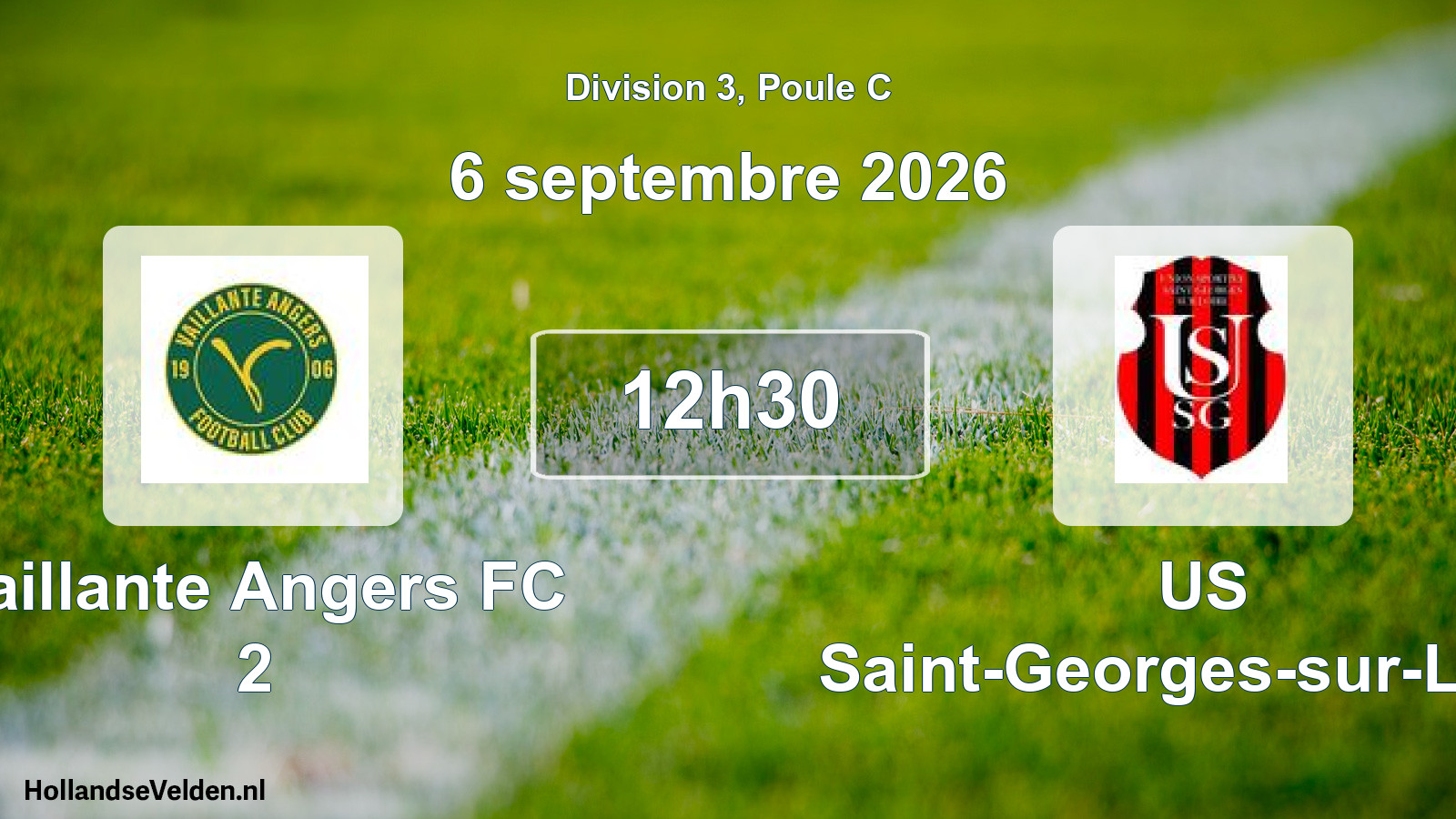 Scheduled Match: Vaillante Angers FC 2 - US Saint-Georges-sur-Loire (6 September 2026)