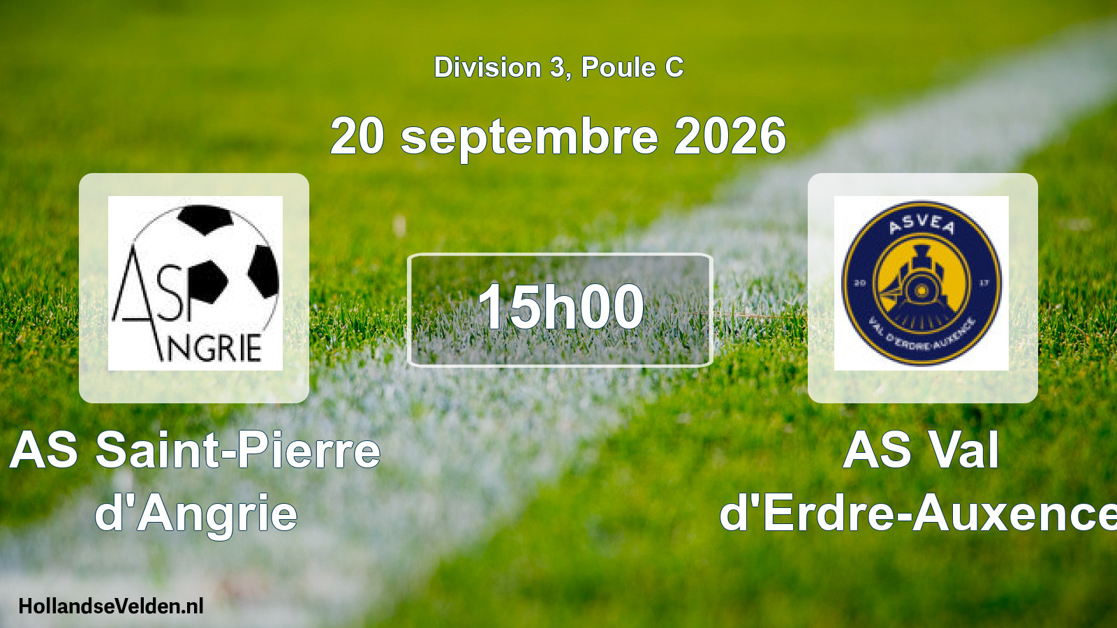 Scheduled Match: AS Saint-Pierre d'Angrie - AS Val d'Erdre-Auxence (20 September 2026)