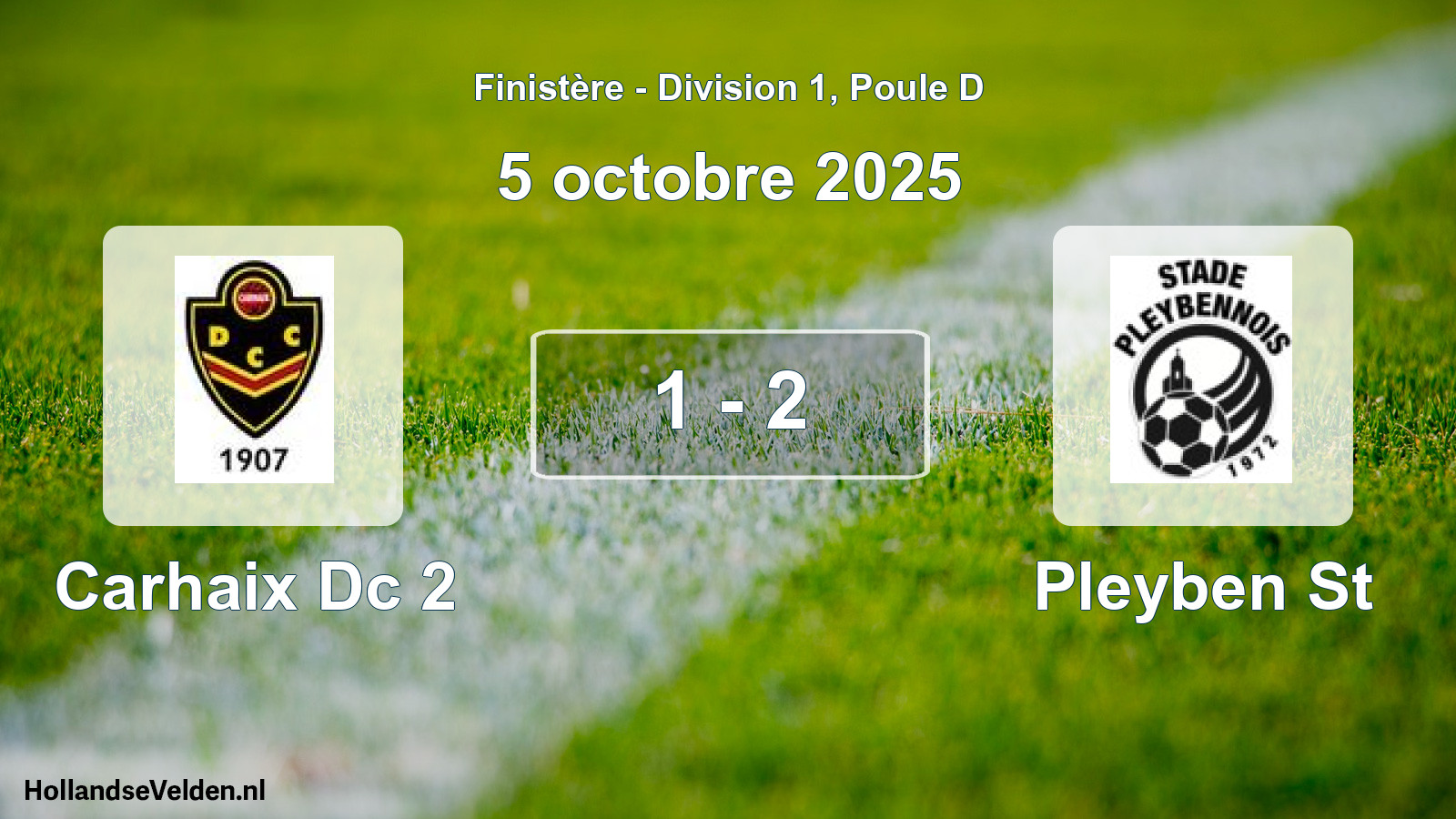 Gespeelde wedstrijd: Carhaix Dc 2 - Pleyben St 1 - 2 (5 octobre 2025)