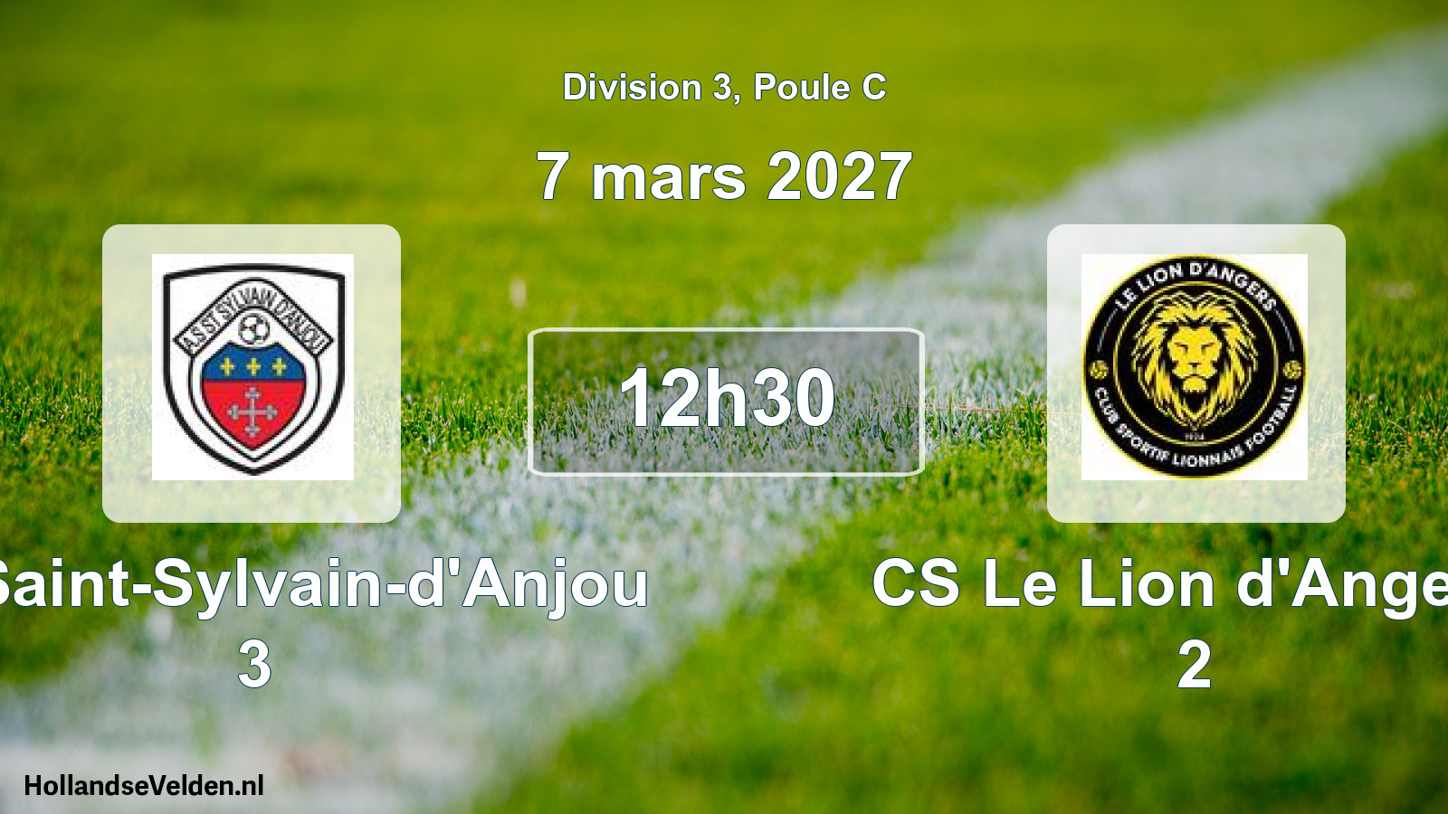 Match programmé: AS Saint-Sylvain-d'Anjou 3 - CS Le Lion d'Angers 2 (7 mars 2027)