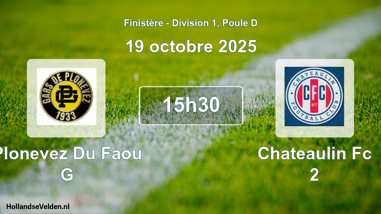 Geplande wedstrijd: Plonevez Du Faou G - Chateaulin Fc 2 (19 octobre 2025)