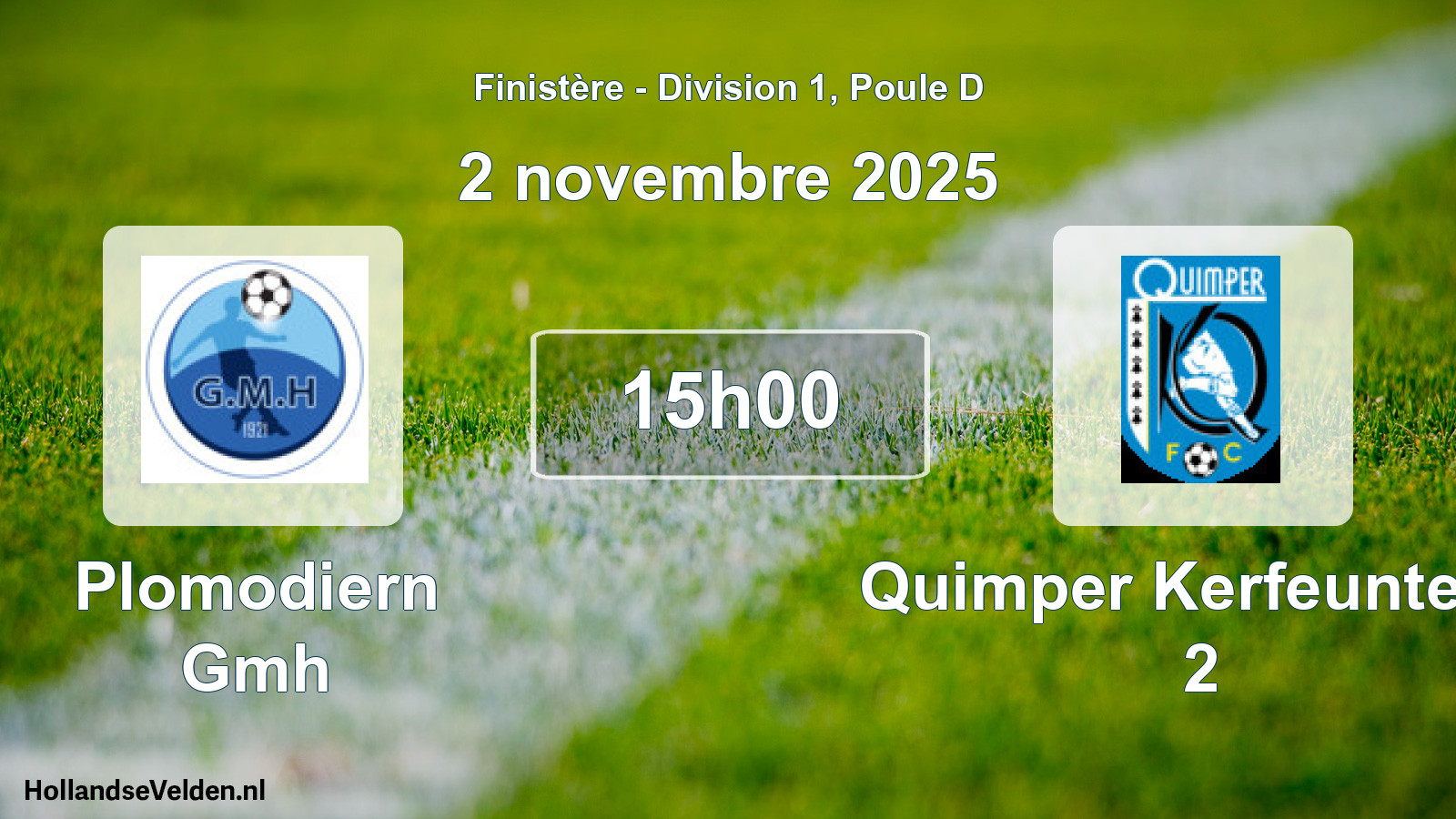 Geplande wedstrijd: Plomodiern Gmh - Quimper Kerfeunteun 2 (2 november 2025)