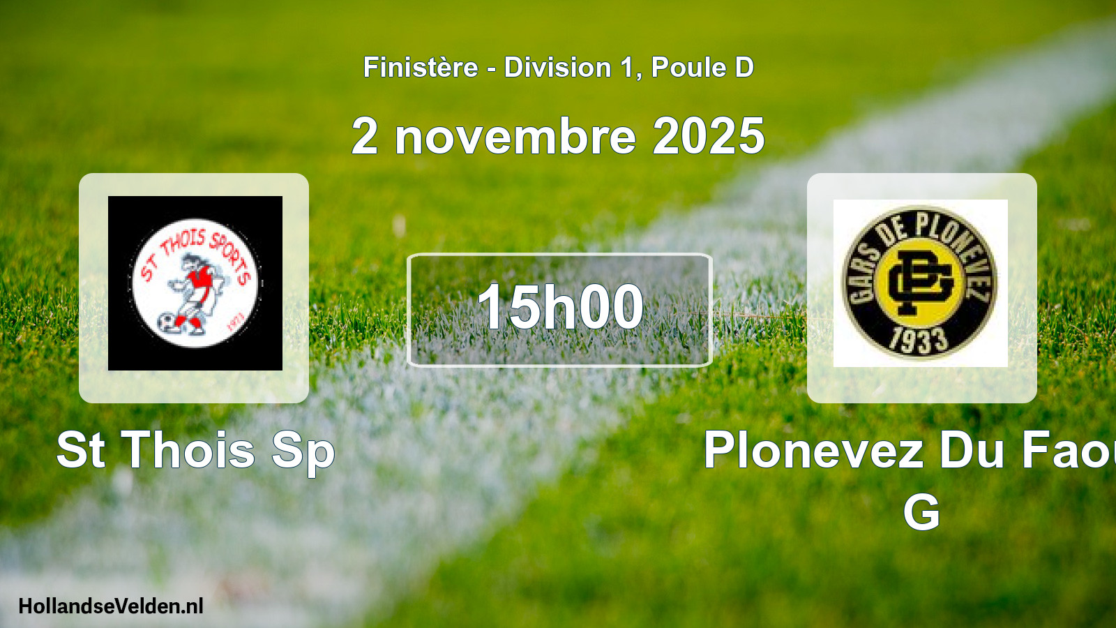 Scheduled Match: St Thois Sp - Plonevez Du Faou G (2 November 2025)