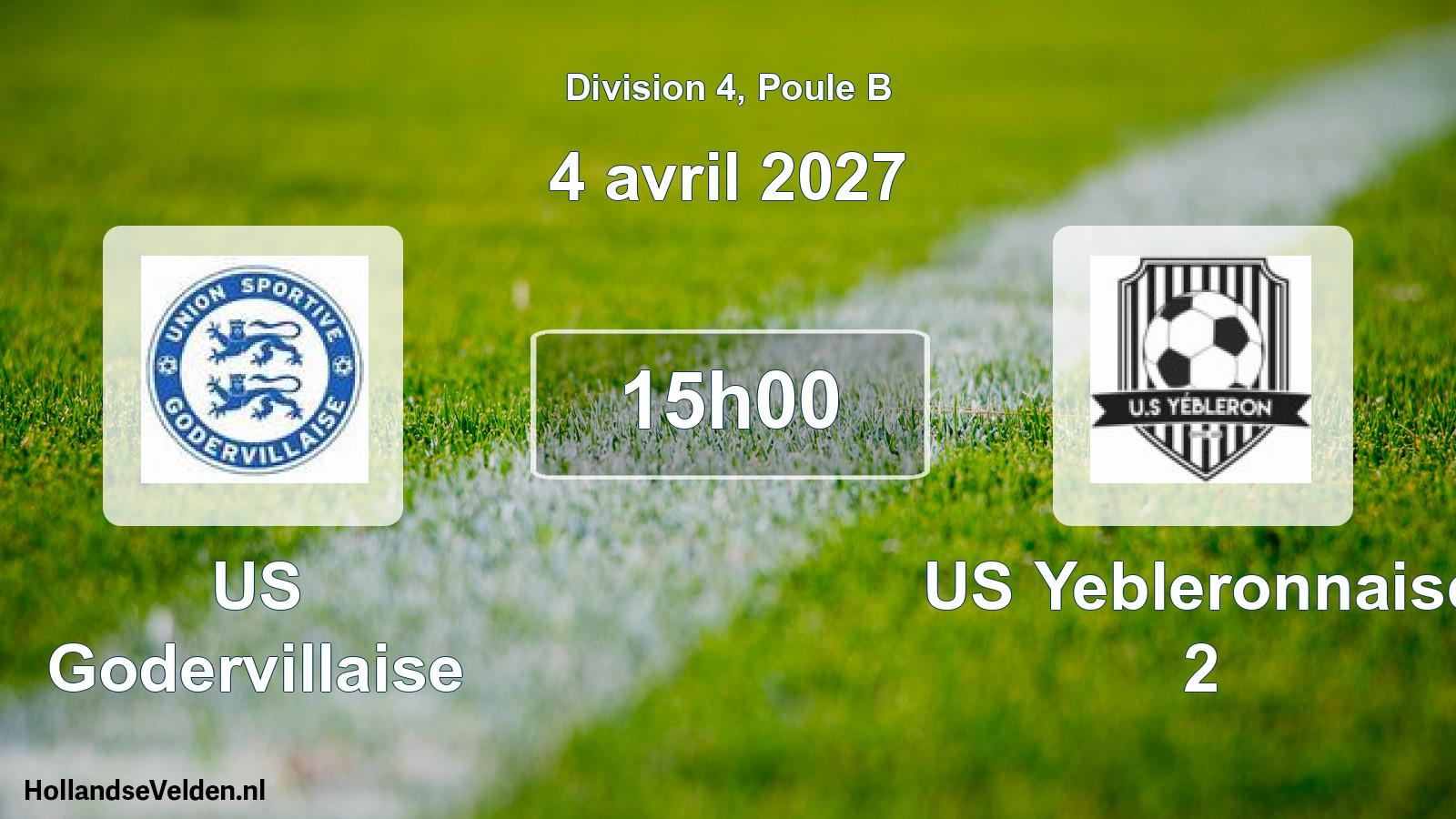 Match programmé: US Godervillaise - US Yebleronnaise 2 (4 avril 2027)