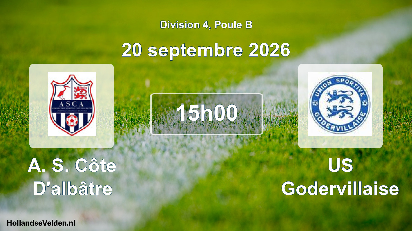 Scheduled Match: A. S. Côte D'albâtre - US Godervillaise (20 September 2026)