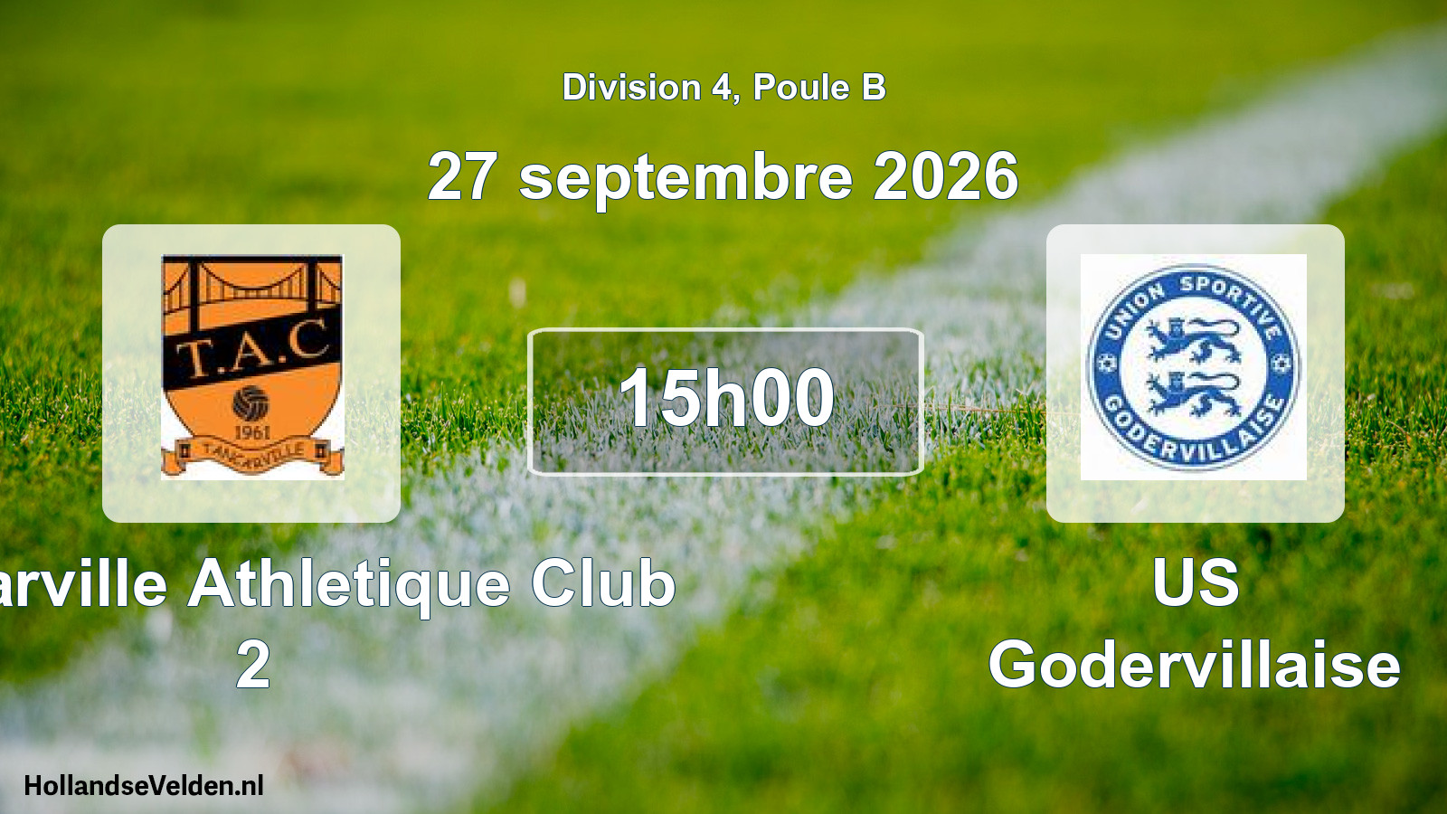 Match programmé: Tancarville Athletique Club 2 - US Godervillaise (27 septembre 2026)
