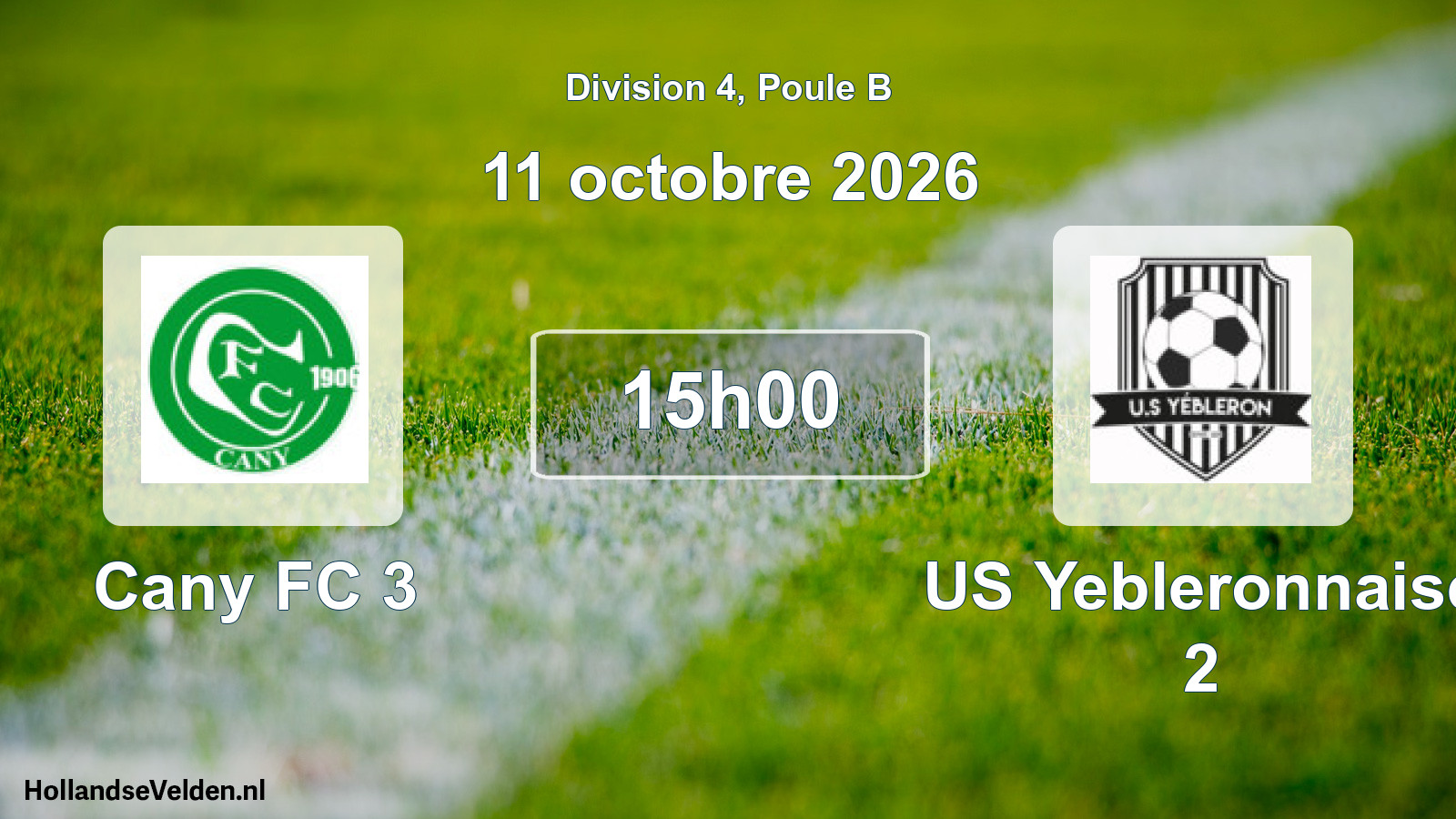 Scheduled Match: Cany FC 3 - US Yebleronnaise 2 (11 October 2026)