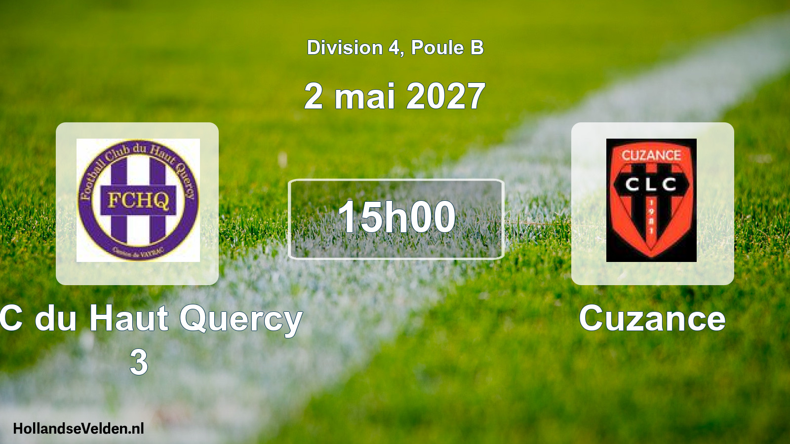 Match programmé: FC du Haut Quercy 3 - Cuzance (2 mai 2027)