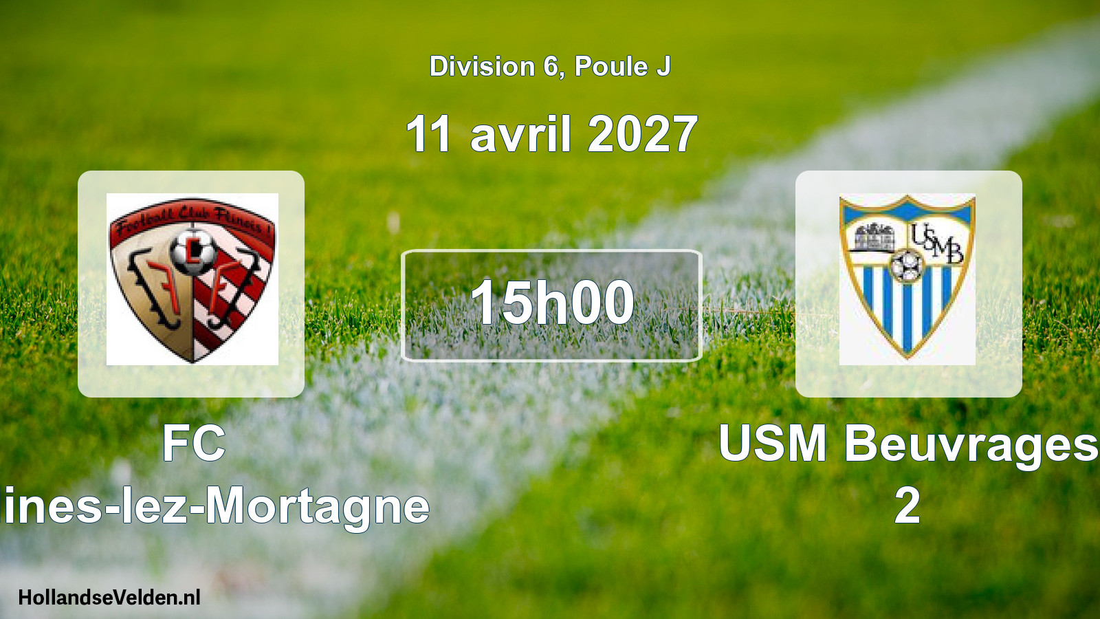 Match programmé: FC Flines-lez-Mortagne - USM Beuvrages 2 (11 avril 2027)