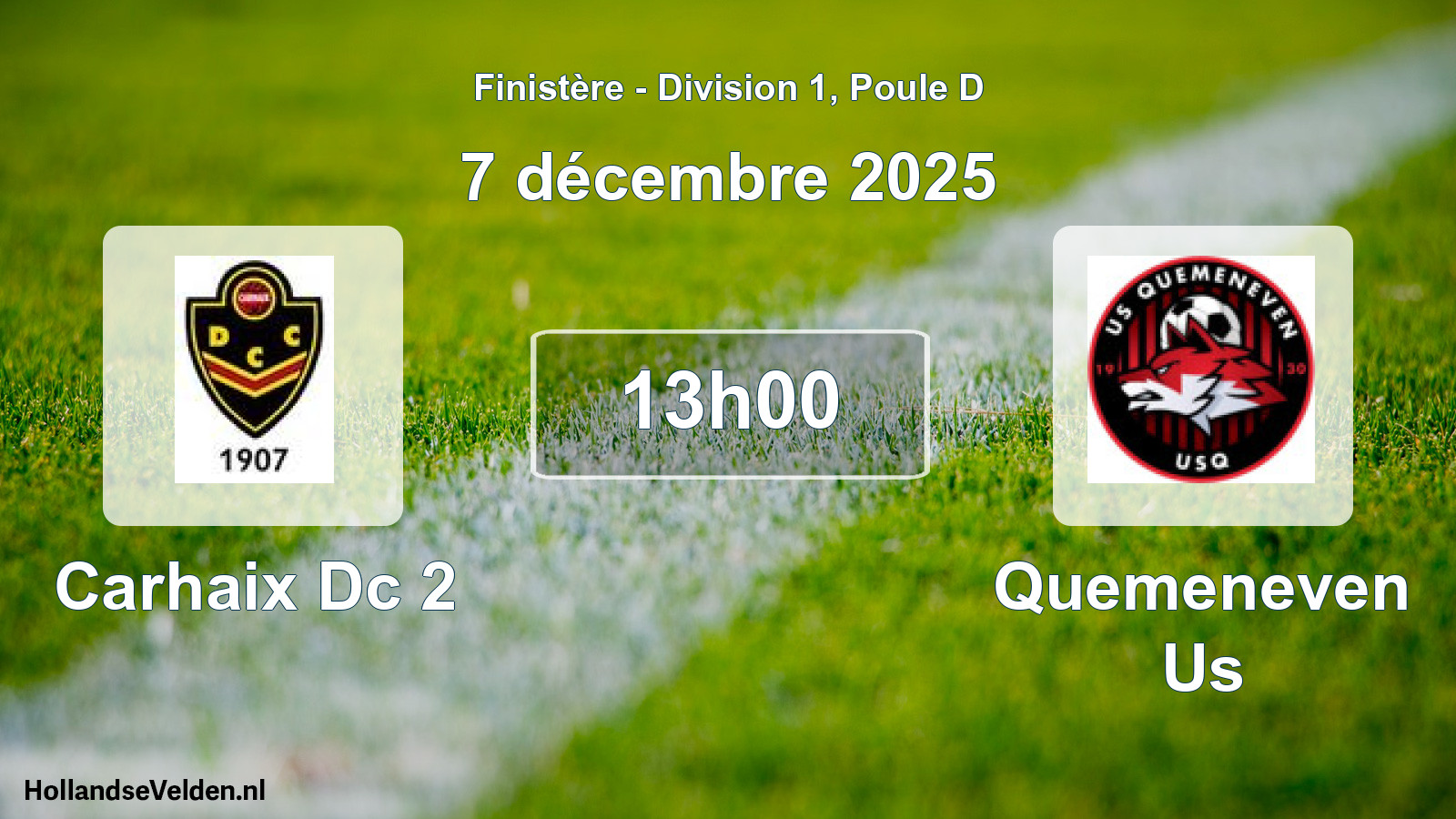 Geplande wedstrijd: Carhaix Dc 2 - Quemeneven Us (7 décembre 2025)