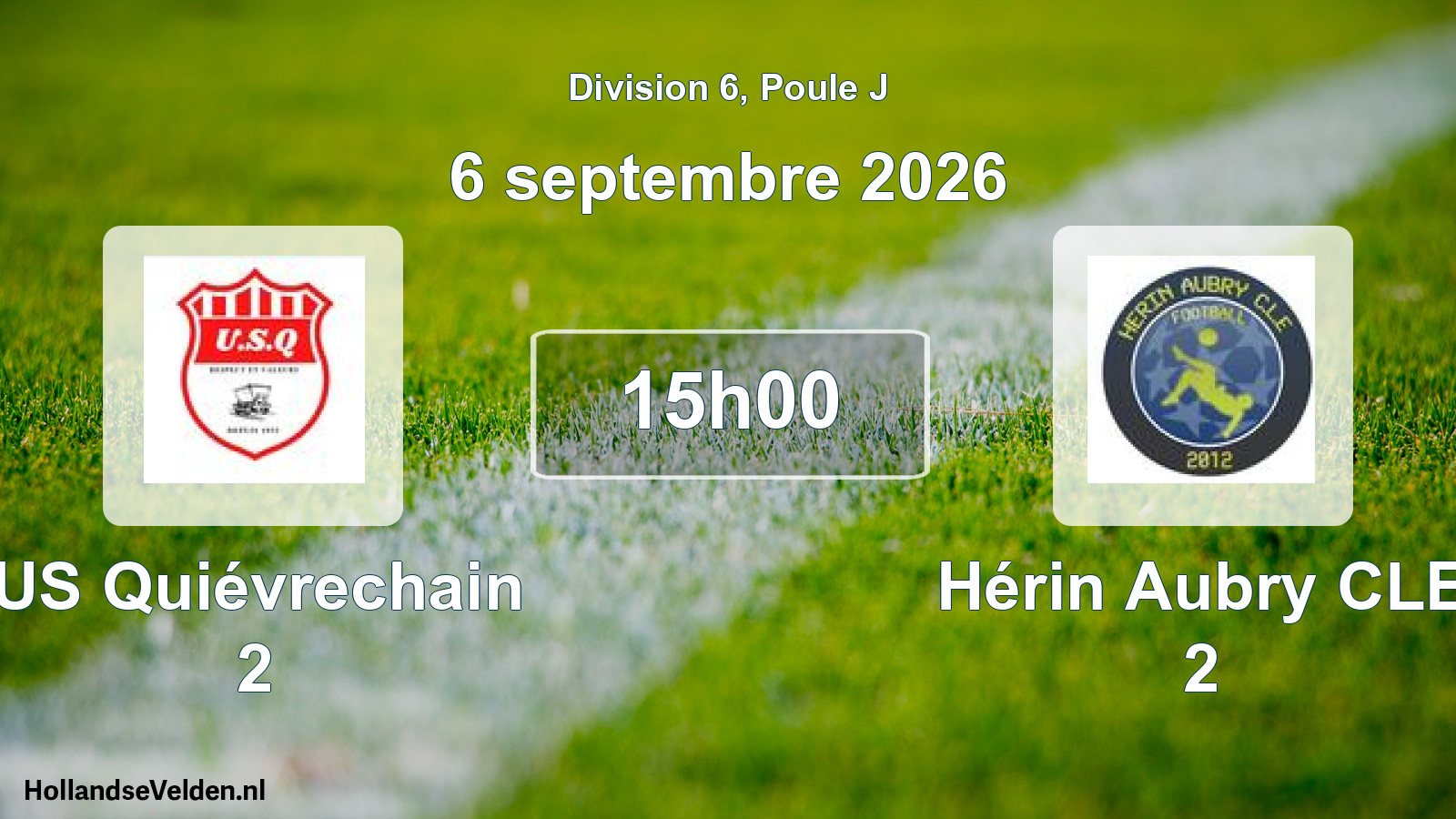 Scheduled Match: US Quiévrechain 2 - Hérin Aubry CLE 2 (6 September 2026)