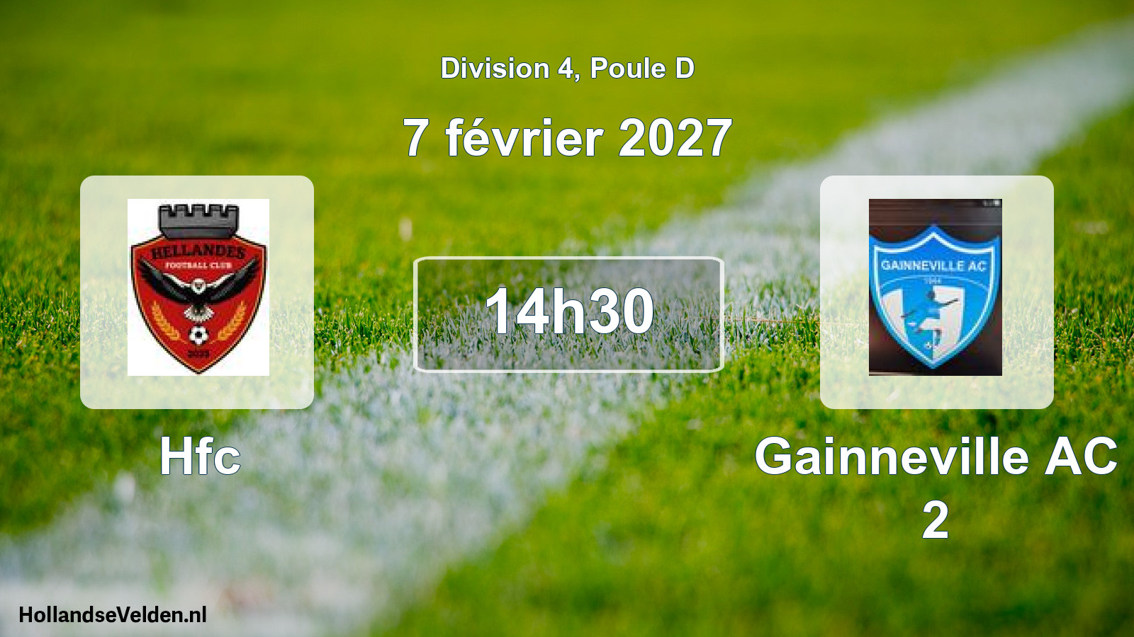 Scheduled Match: Hfc - Gainneville AC 2 (7 February 2027)