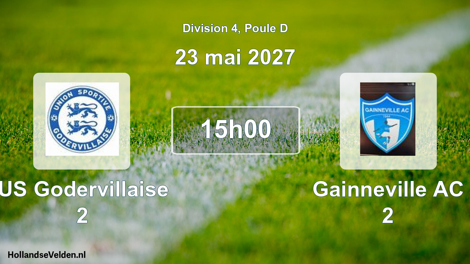 Match programmé: US Godervillaise 2 - Gainneville AC 2 (23 mai 2027)