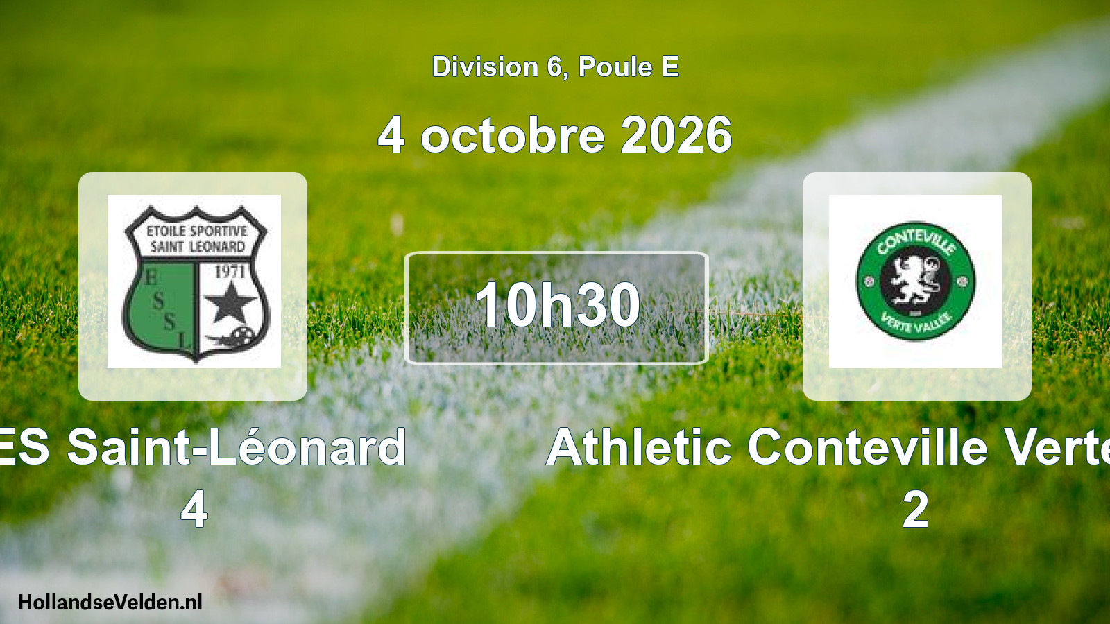 Scheduled Match: ES Saint-Léonard 4 - Athletic Conteville Verte Vallée 2 (4 October 2026)
