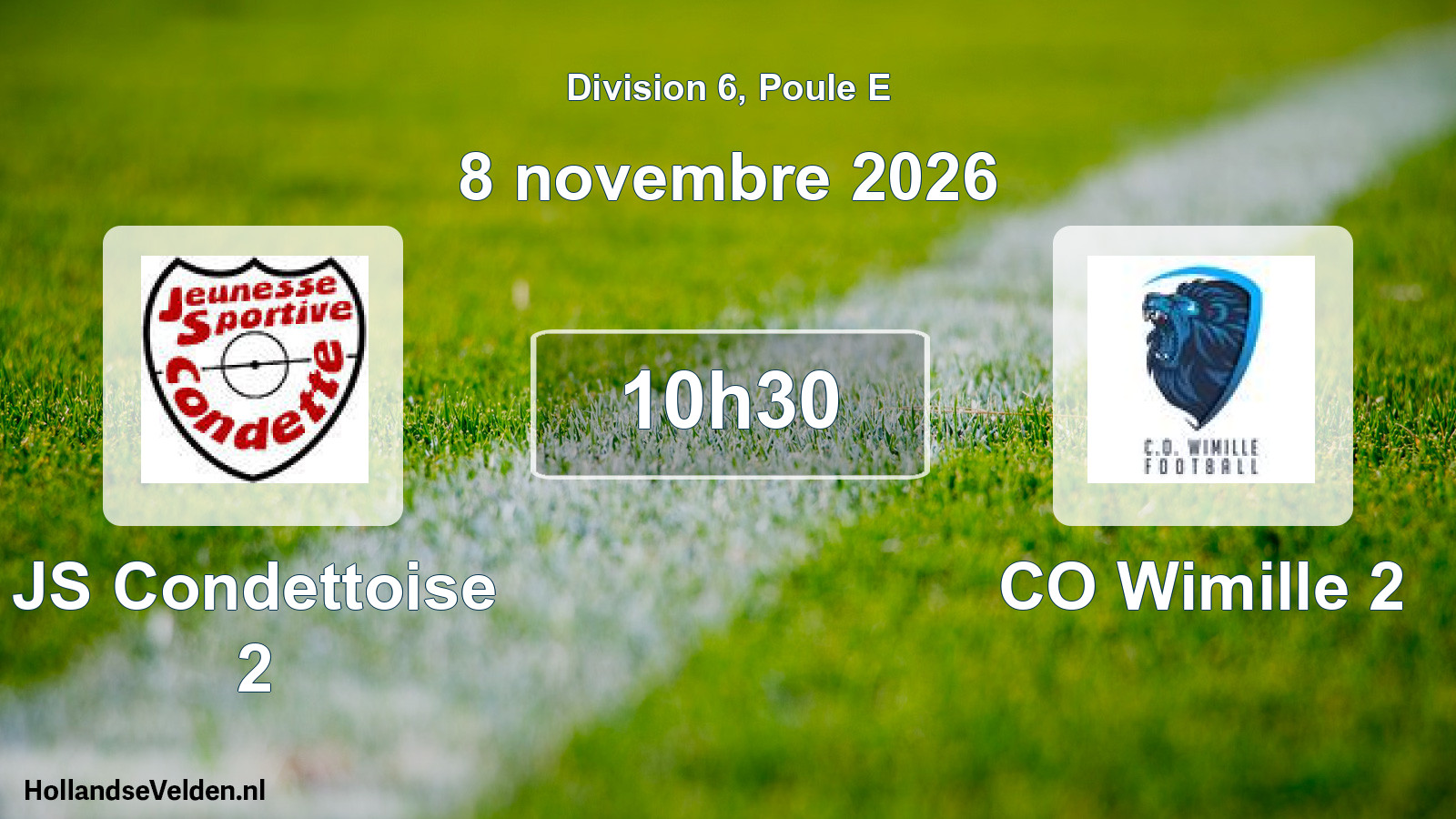 Scheduled Match: JS Condettoise 2 - CO Wimille 2 (8 November 2026)