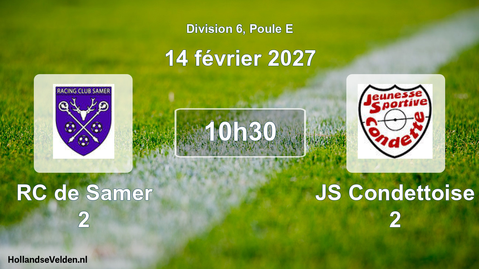 Scheduled Match: RC de Samer 2 - JS Condettoise 2 (14 February 2027)