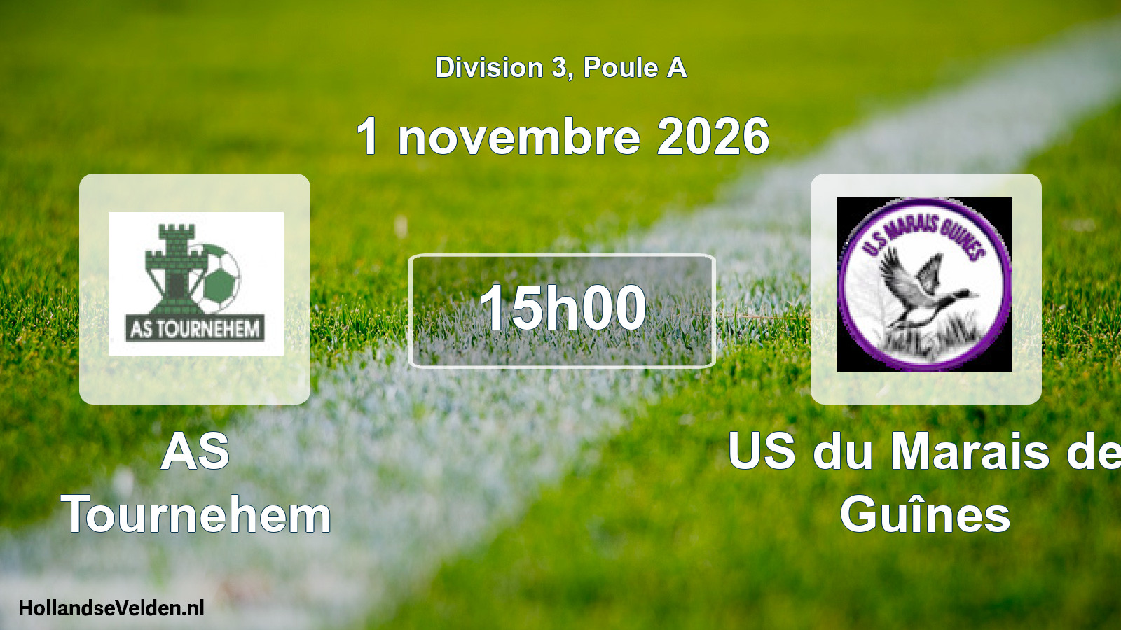 Geplande wedstrijd: AS Tournehem - US du Marais de Guînes (1 november 2026)