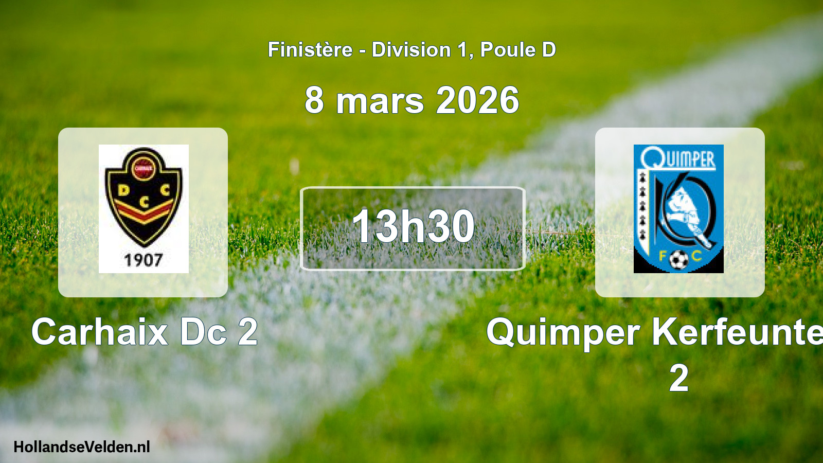 Geplande wedstrijd: Carhaix Dc 2 - Quimper Kerfeunteun 2 (8 mars 2026)
